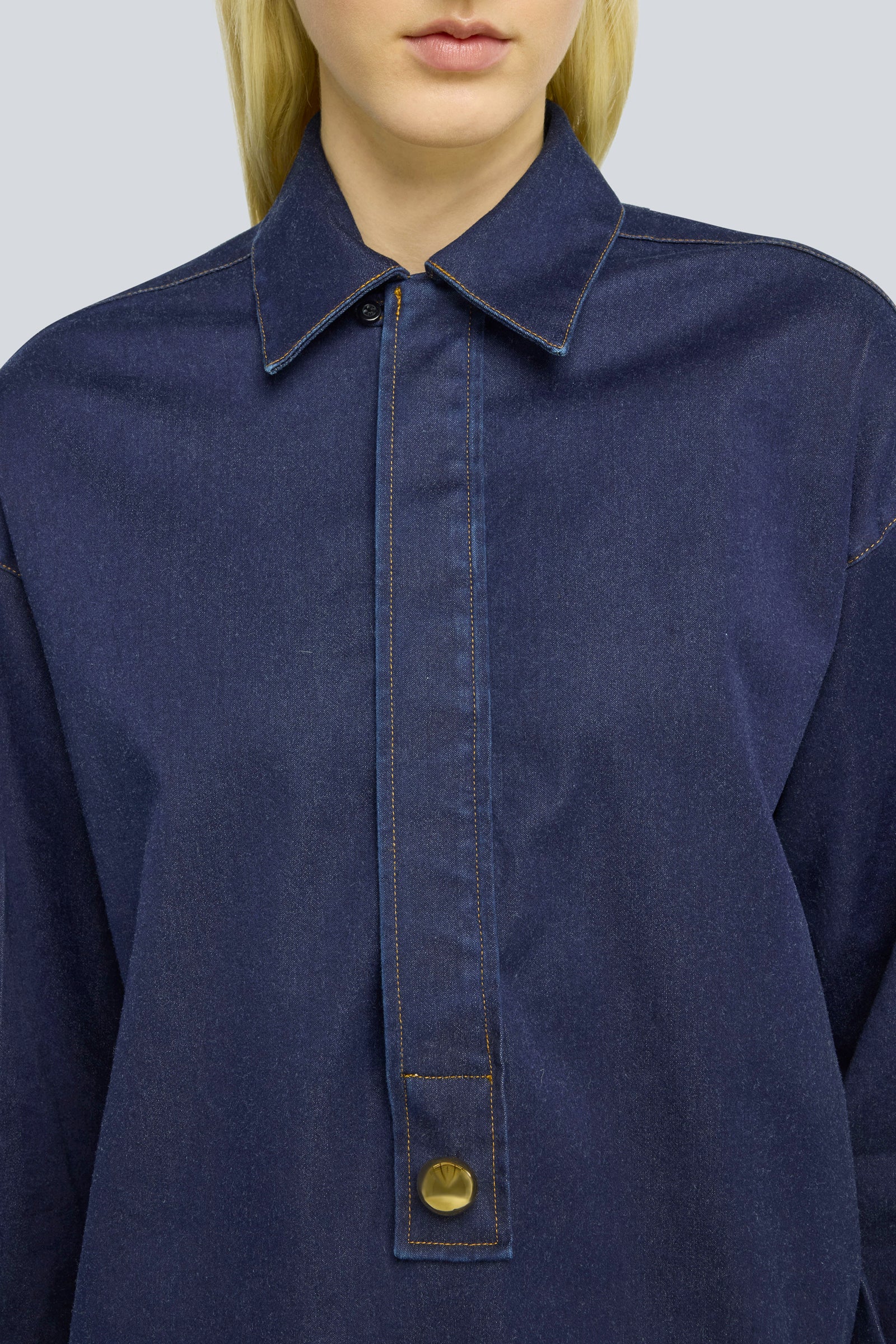 Semicouture Eve camicia denim dark stone wash