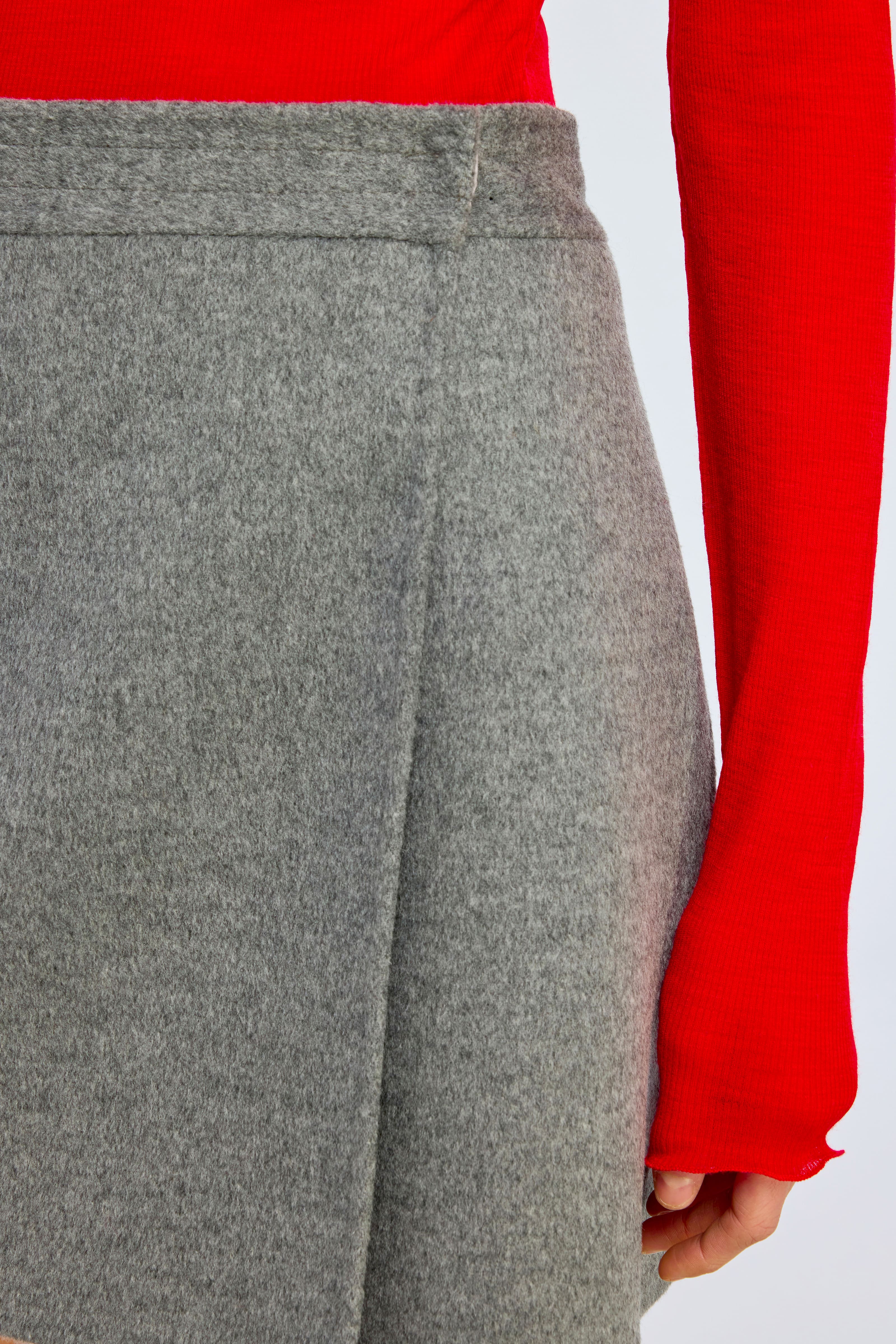 Semicouture June gonna svasata grigio melange scuro