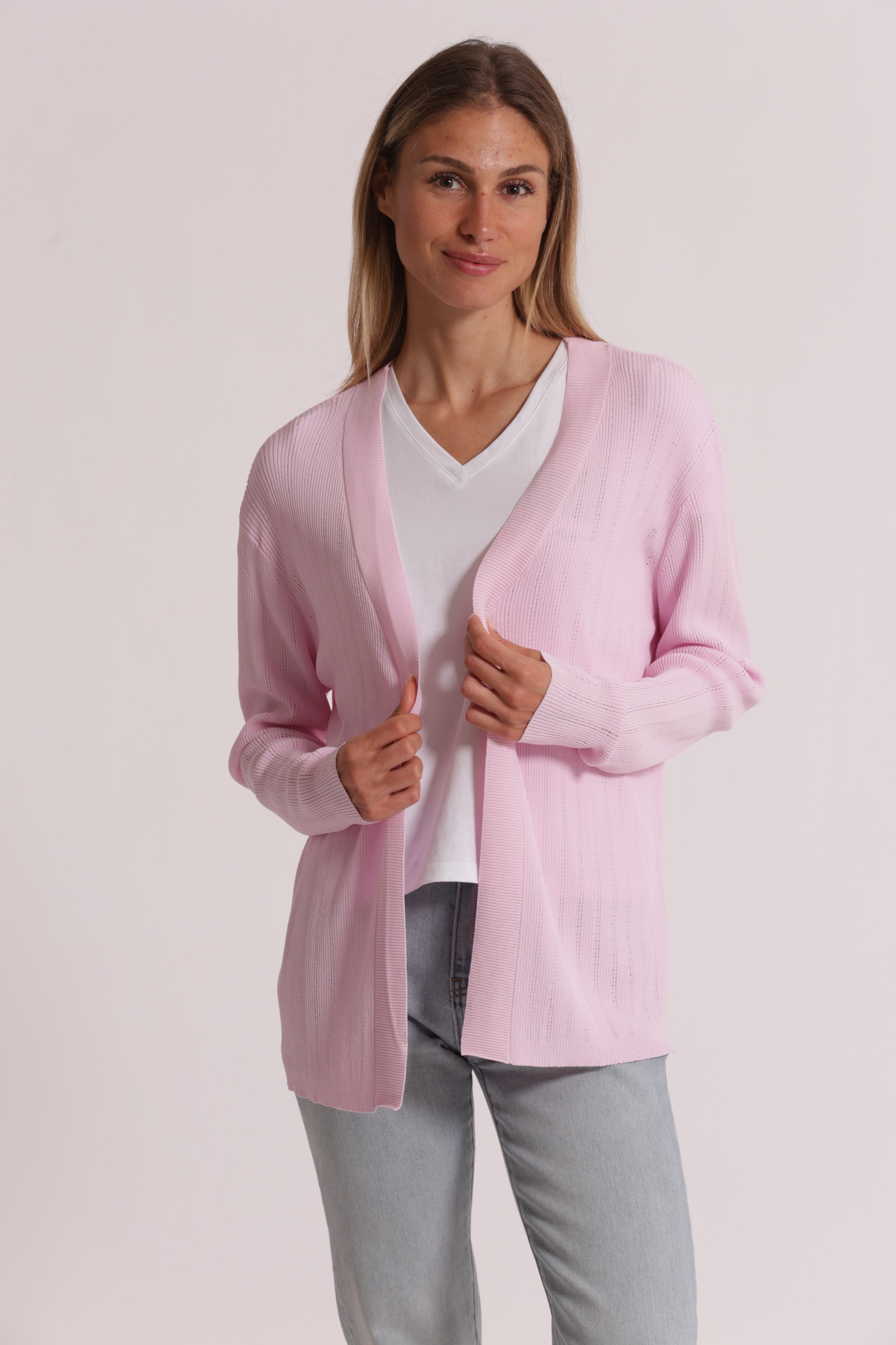Mimi Mua Cardigan Aperto Traforato in maglia