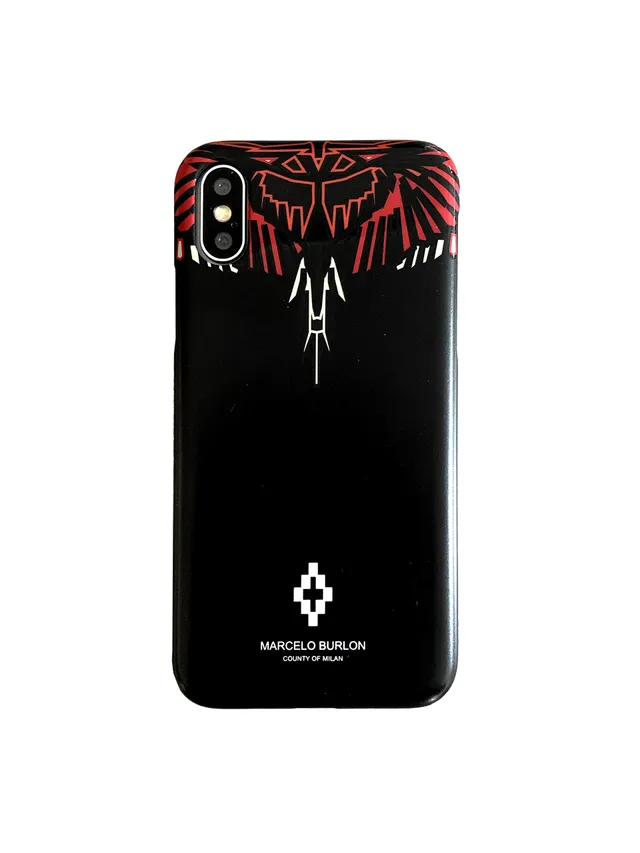 Marcelo Burlon Geometric Wings cover iPhone X XS rigida