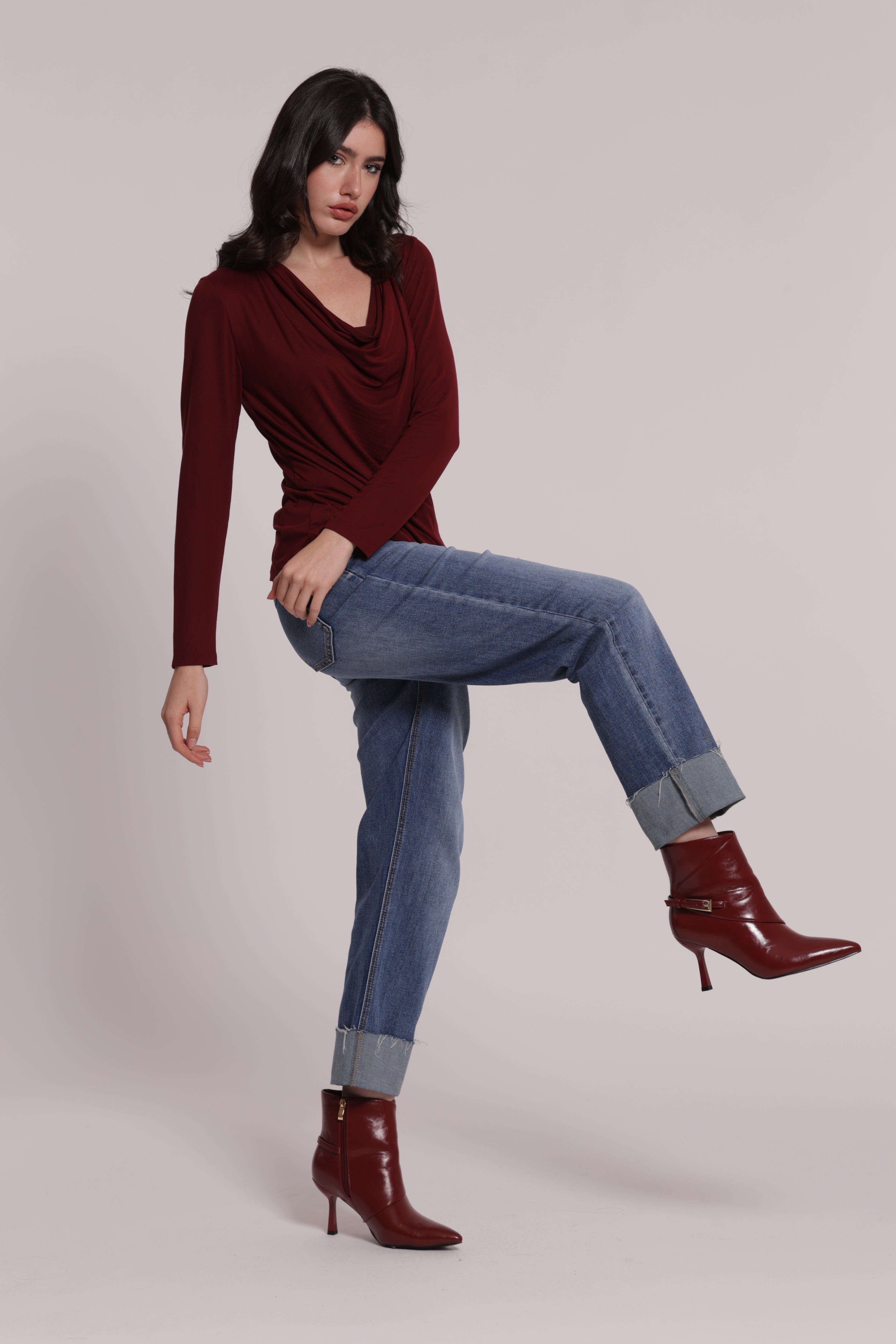 Mimi Mua blusa con scollo drappegiato blusa nero S