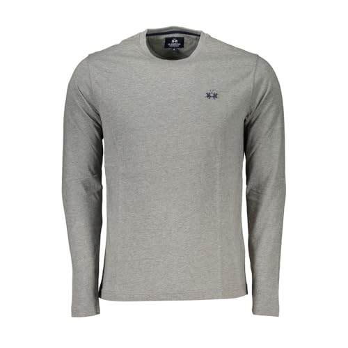 La Martina t-shirt manica lunga grigia cotone uomo