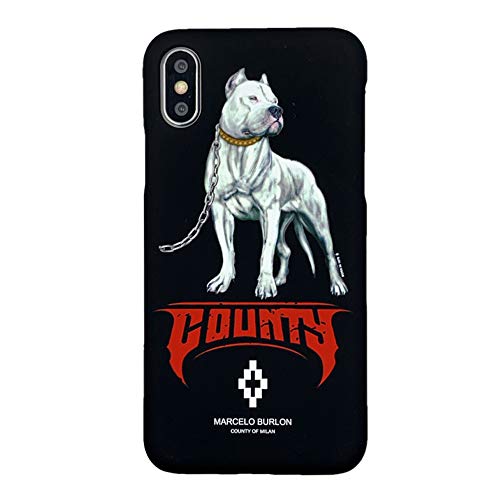 Marcelo Burlon Dogo White custodia iPhone XS soft touch