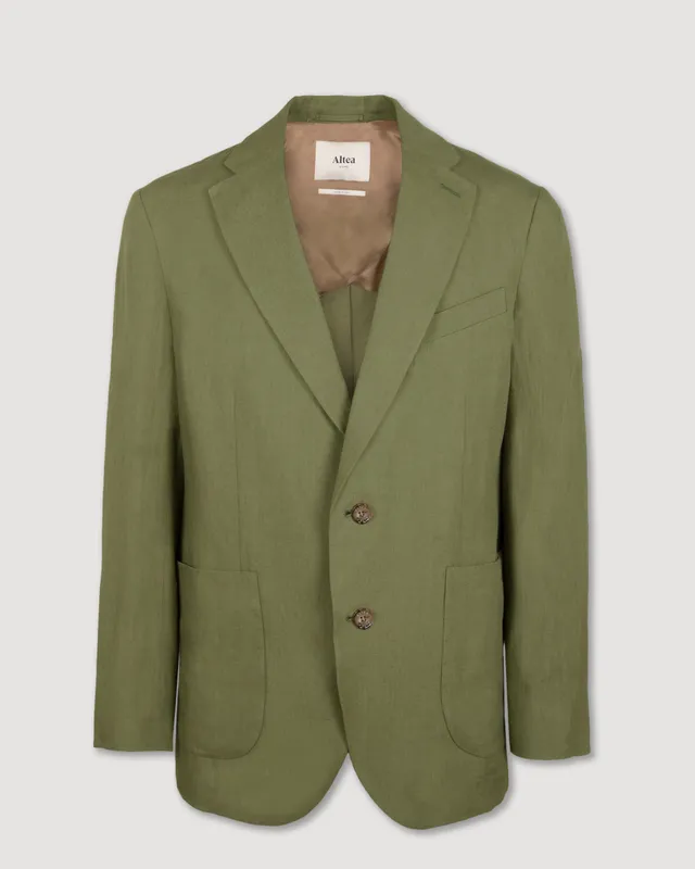 Altea Aston blazer in lino verde salvia