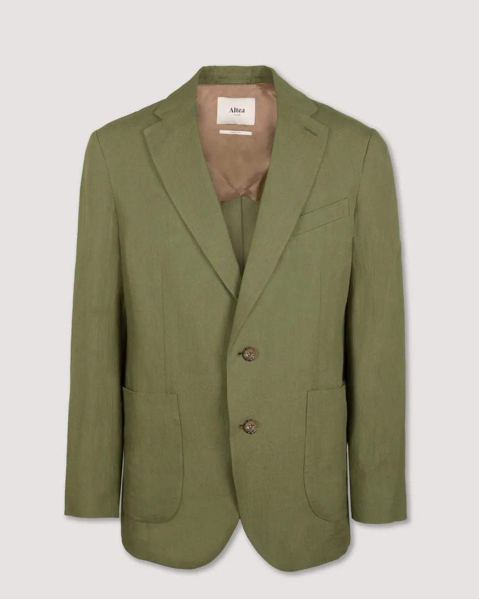 Altea Aston blazer in lino verde salvia