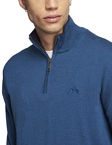 La Martina Emilio maglione uomo con zip misto lana