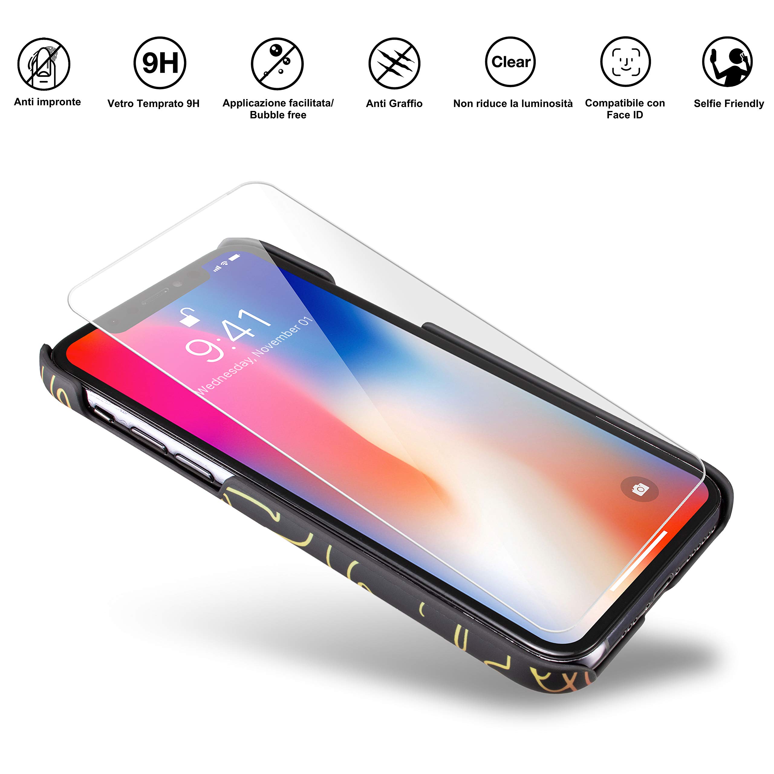 Marcelo Burlon County of Milan custodia iPhone 11 Pro rigida vetro