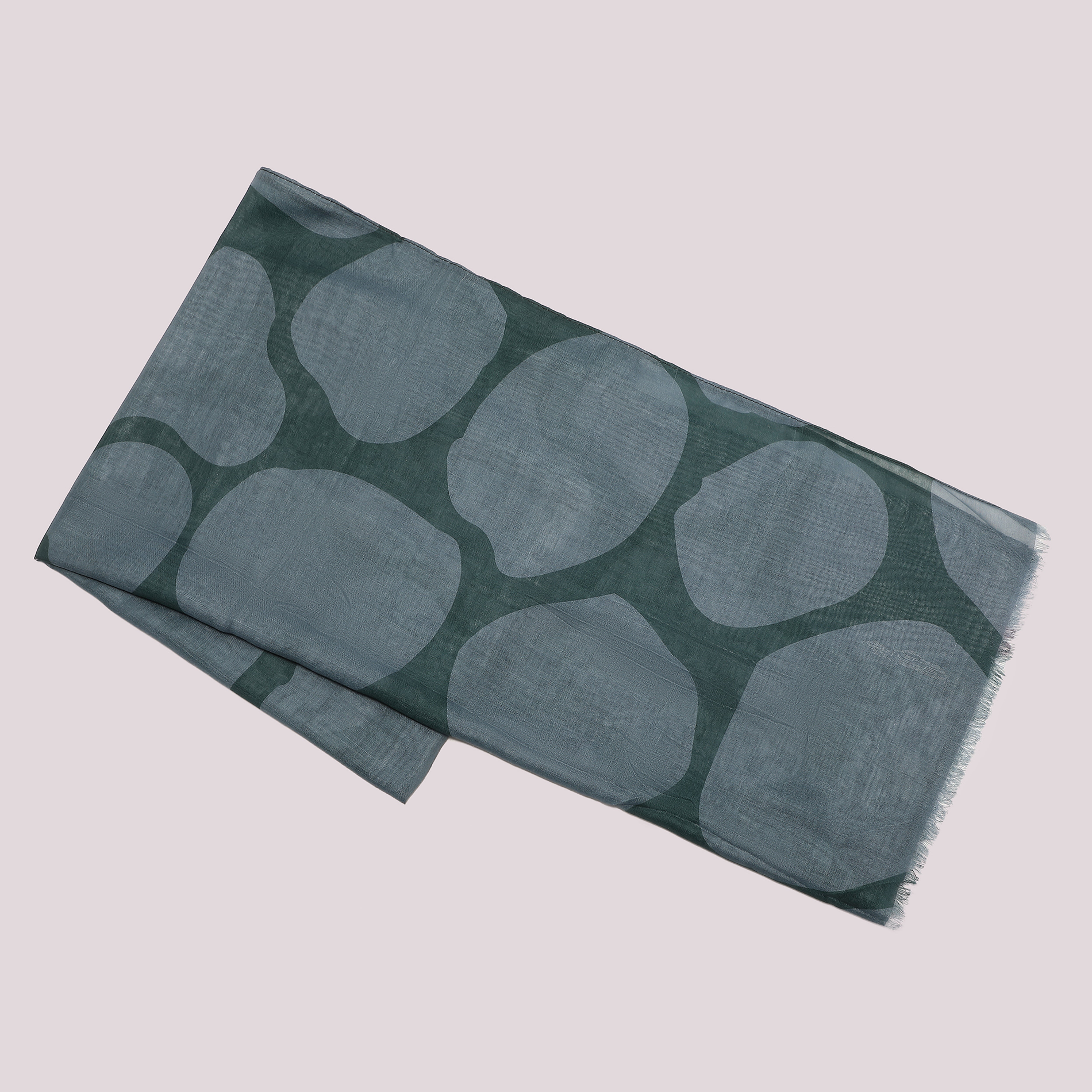 Mimi Mua Foulard Maculato sciarpa leggera 180x80 petrolio