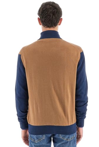 La Martina Wadleigh felpa full zip uomo blu beige M