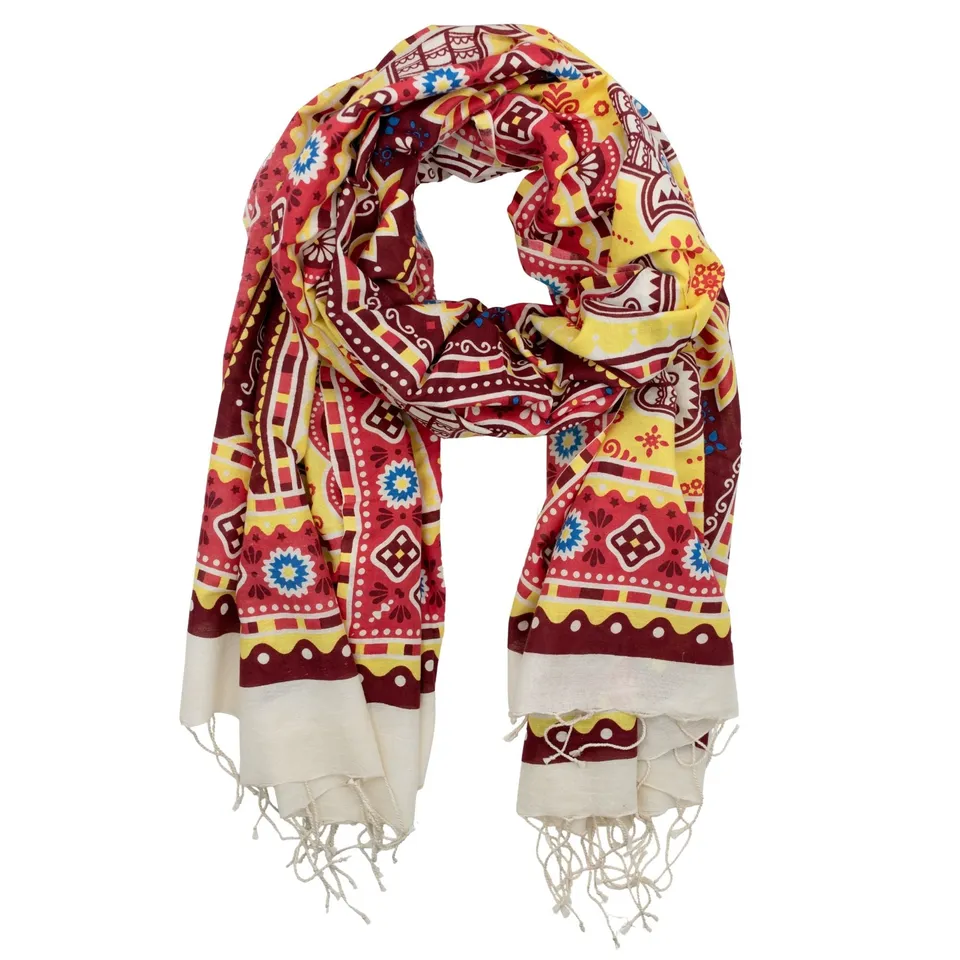 On Earth Cooperative Collection Mithu stola multicolore cotone 100x180