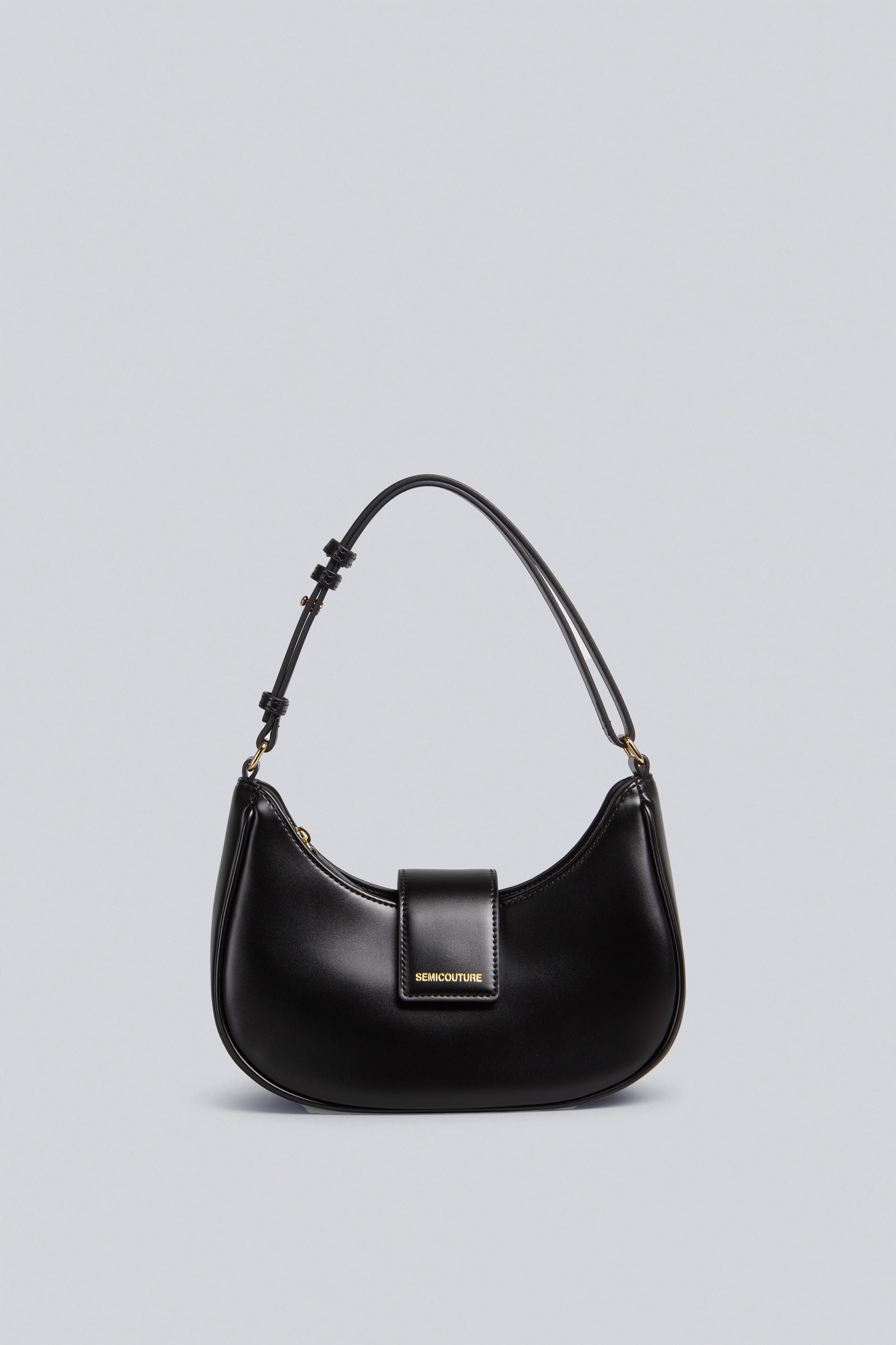 Semicouture Isobel borsa hobo nera zip
