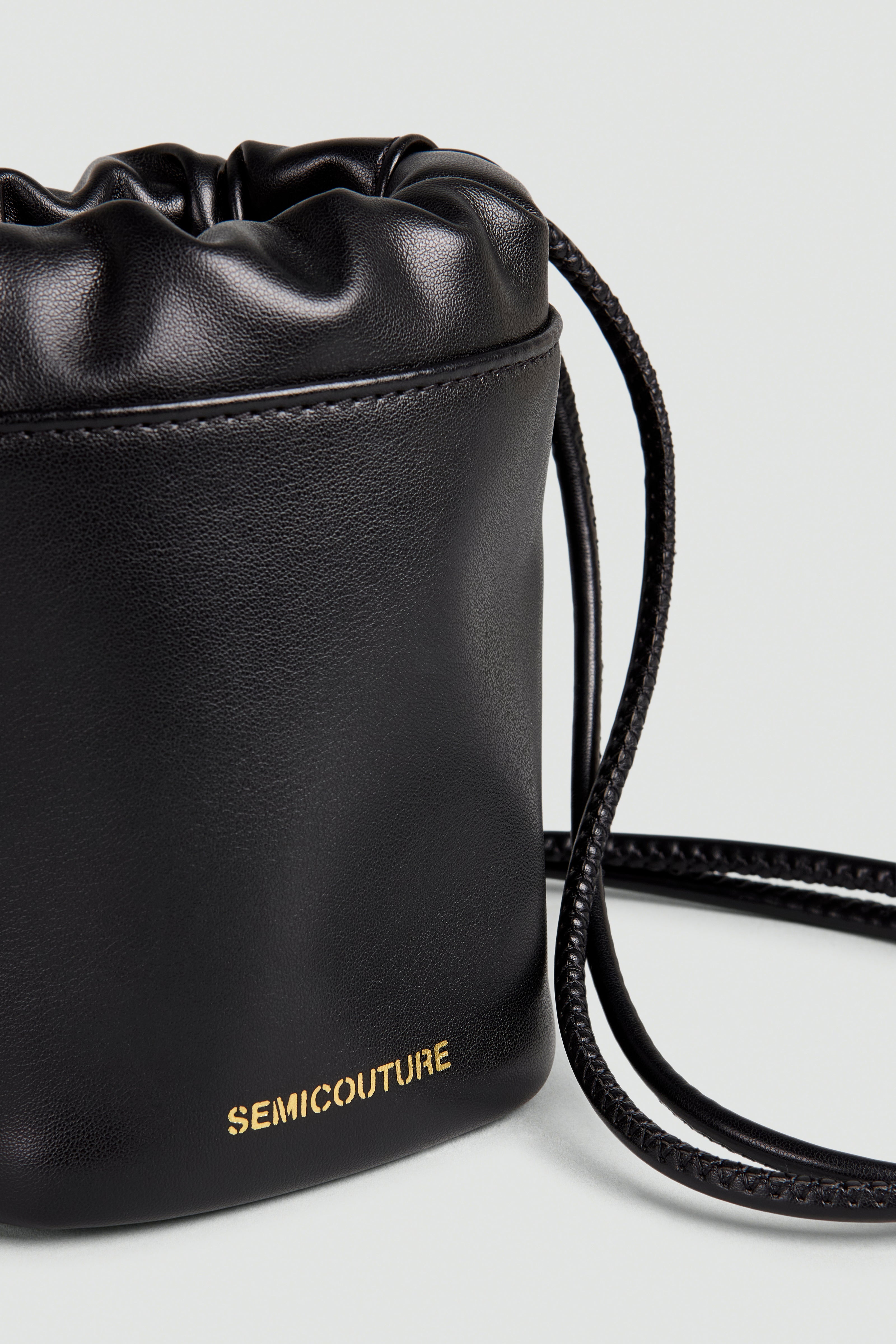 Semicouture Serena CNTX27 mini secchiello nero tracolla