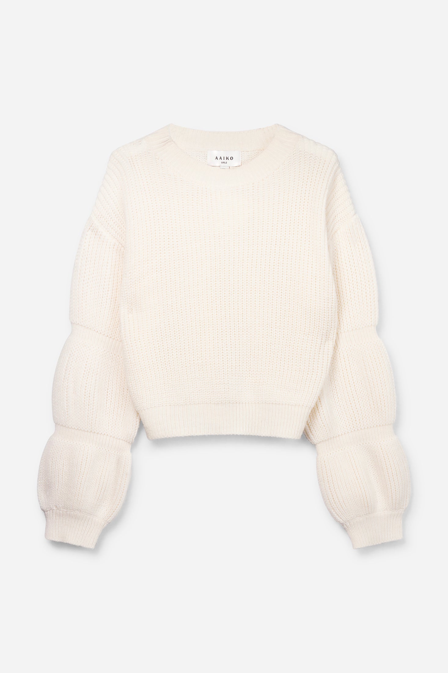 Aaiko Alor maglione chunky bianco maniche palloncino