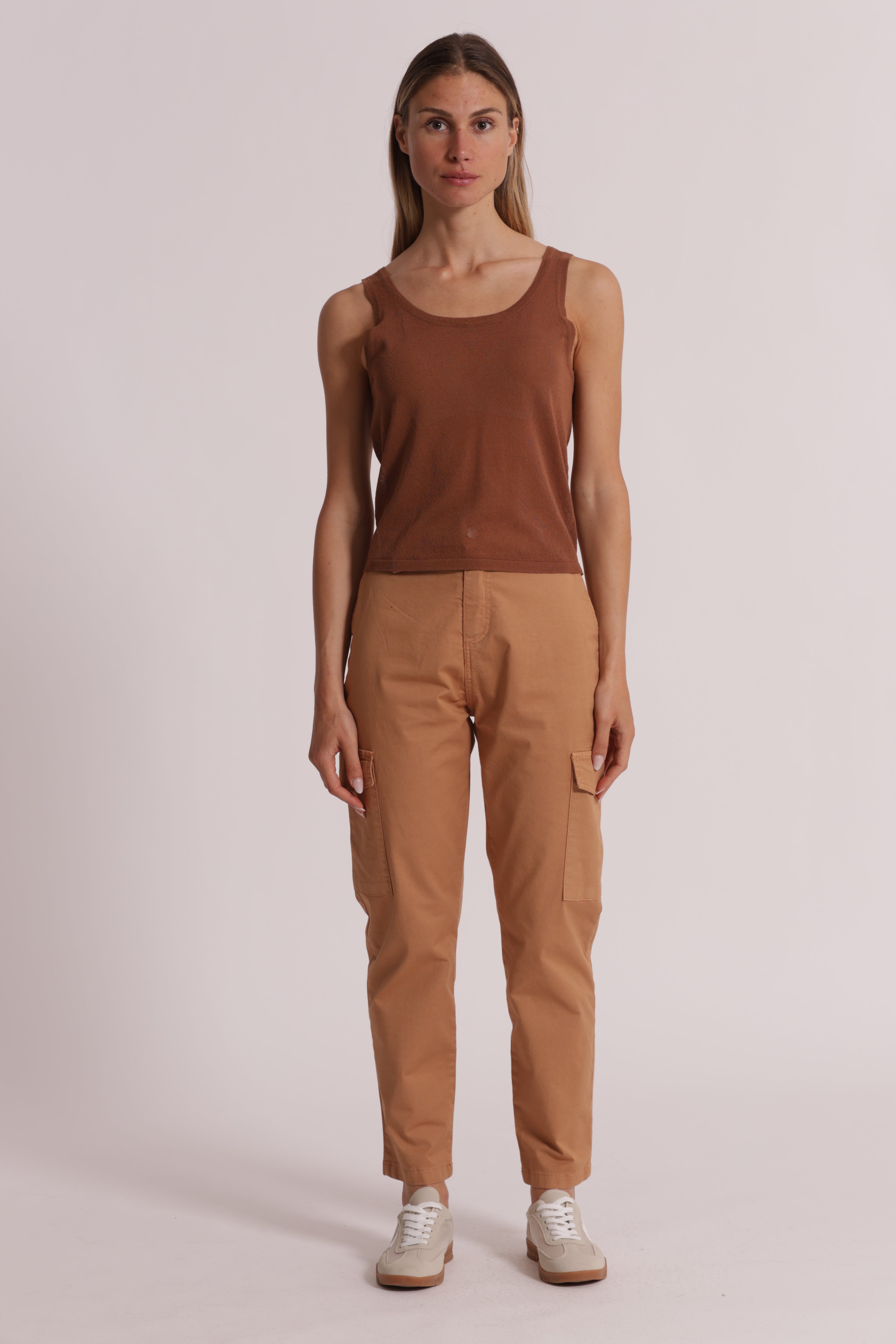 Mimi Mua pantalone tasconi bengalina burro