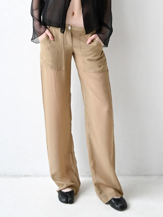 GiglioTigrato Noa Trousers I pantaloni beige viscosa