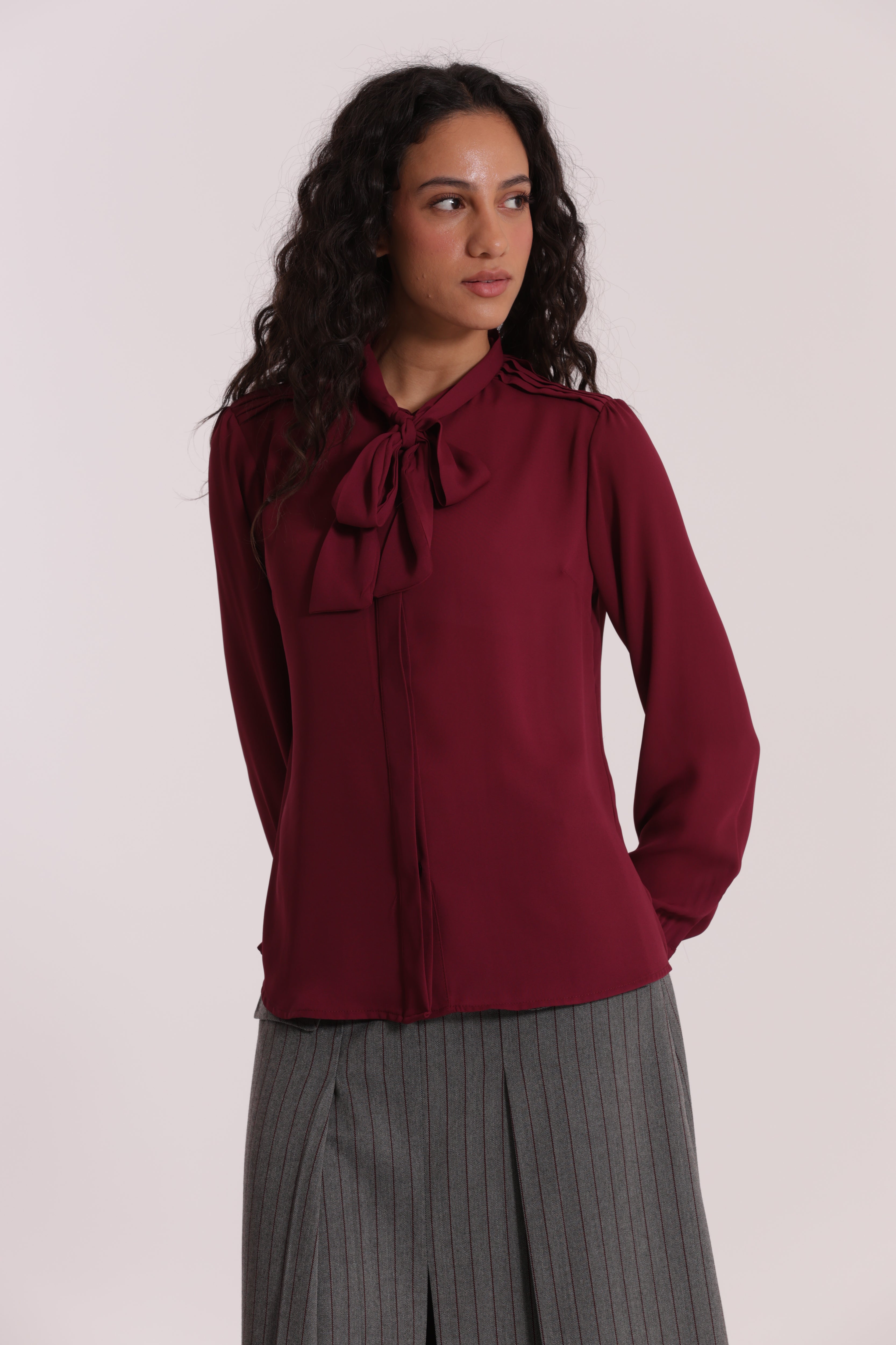 Mimi Mua blusa con fusciacca burro poliestere