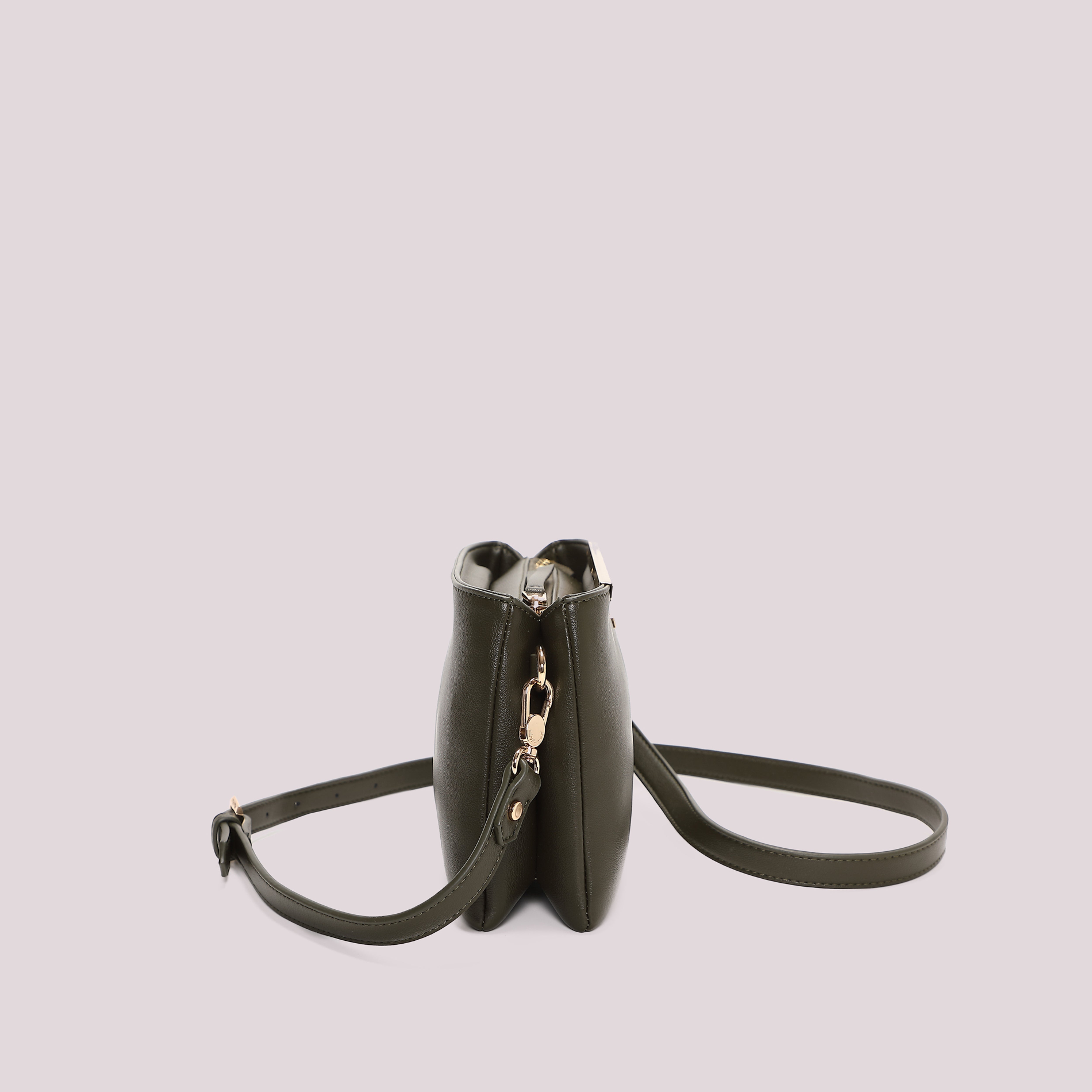 Mimi Mua Dettaglio Dorato Tracolla Nera 25 cm
