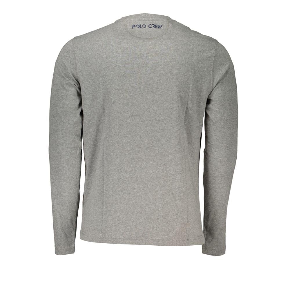 La Martina t-shirt manica lunga grigia cotone uomo