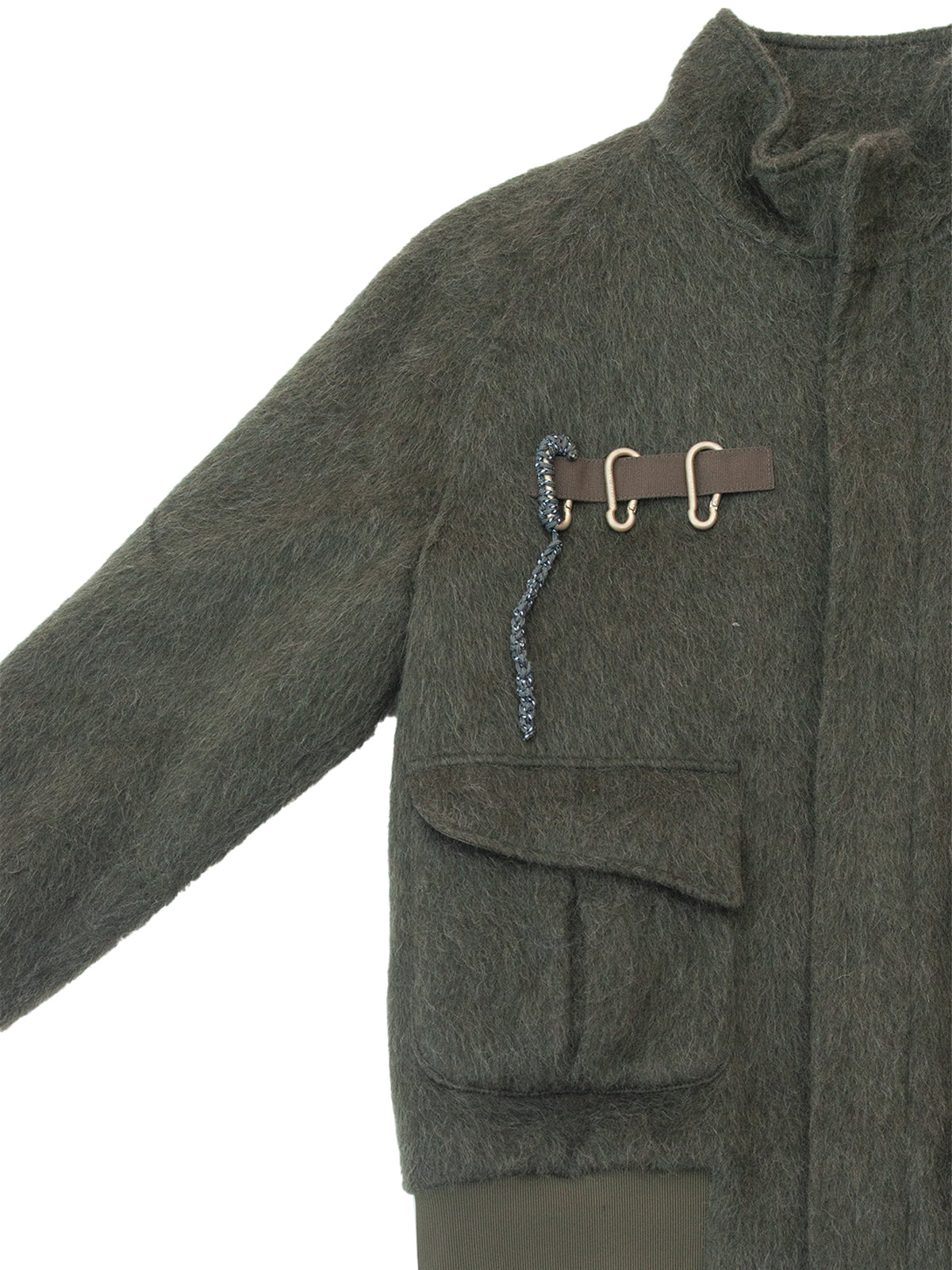 GiglioTigrato Everest bomber verde in lana imbottito