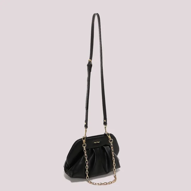 Mimi Mua Borsa Clutch Bombata Nera