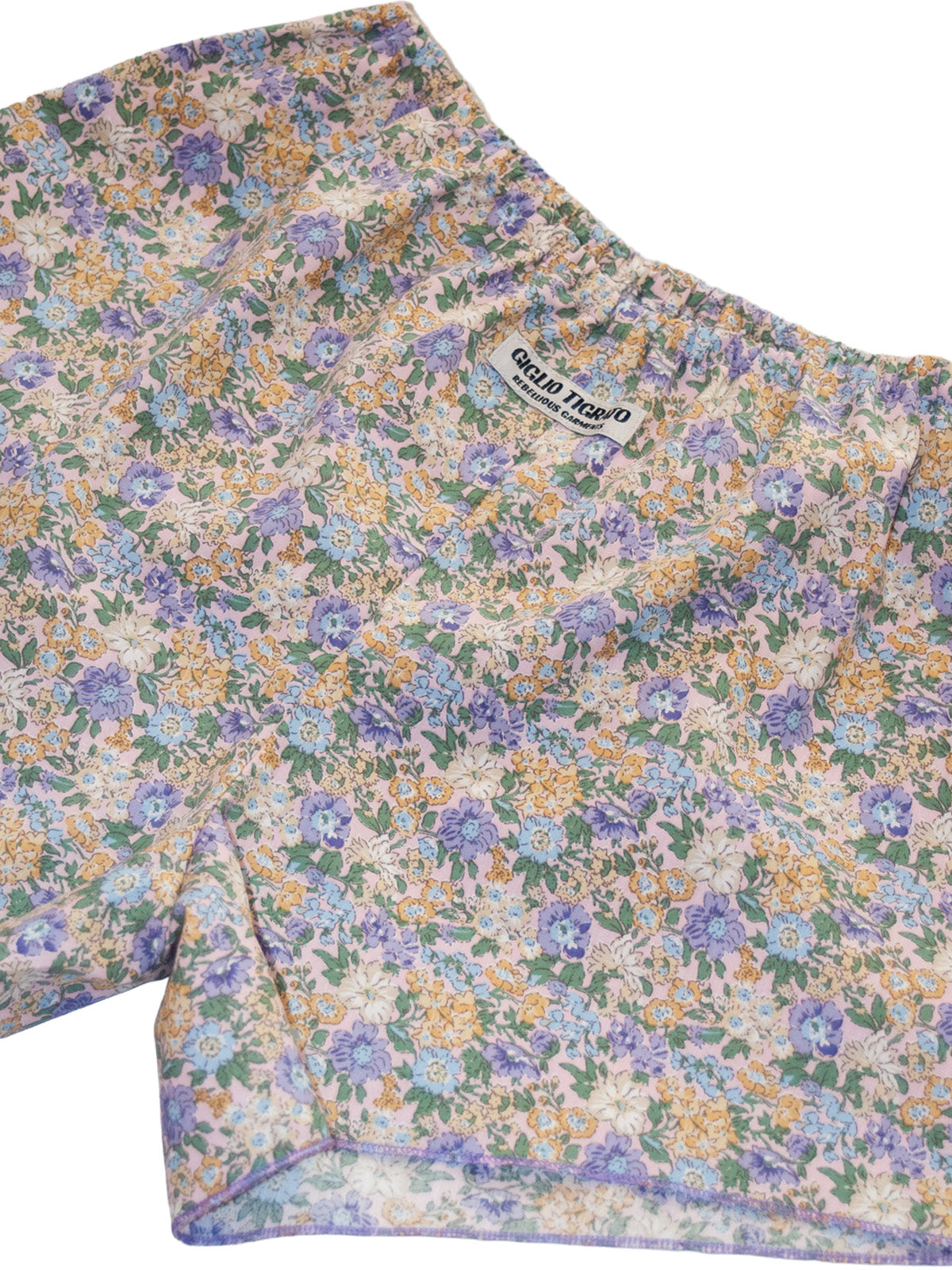 Giglio Tigrato Samoa shorts cotone viola bloomy