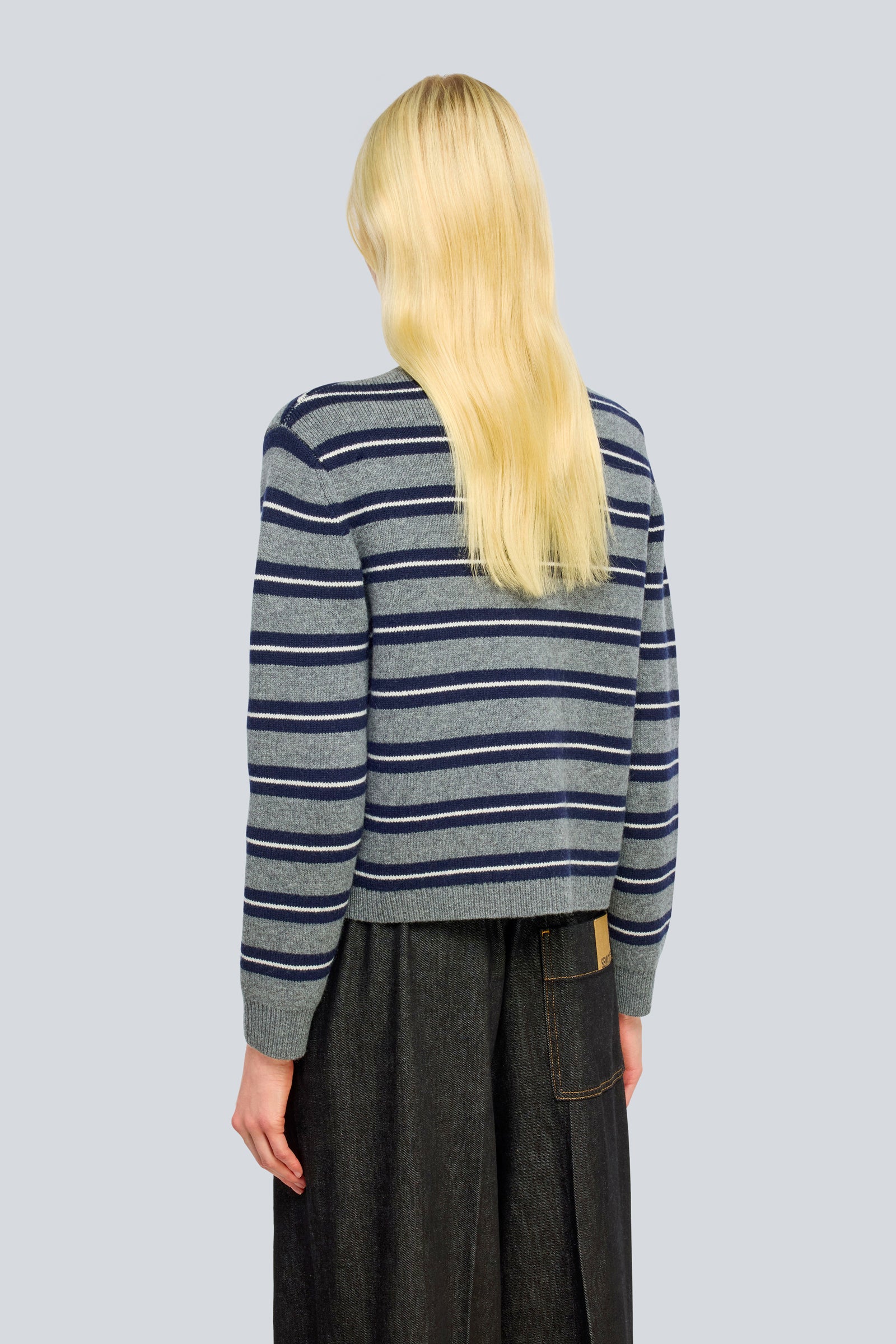 Semicouture Jasmine cardigan misto cashmere rigato
