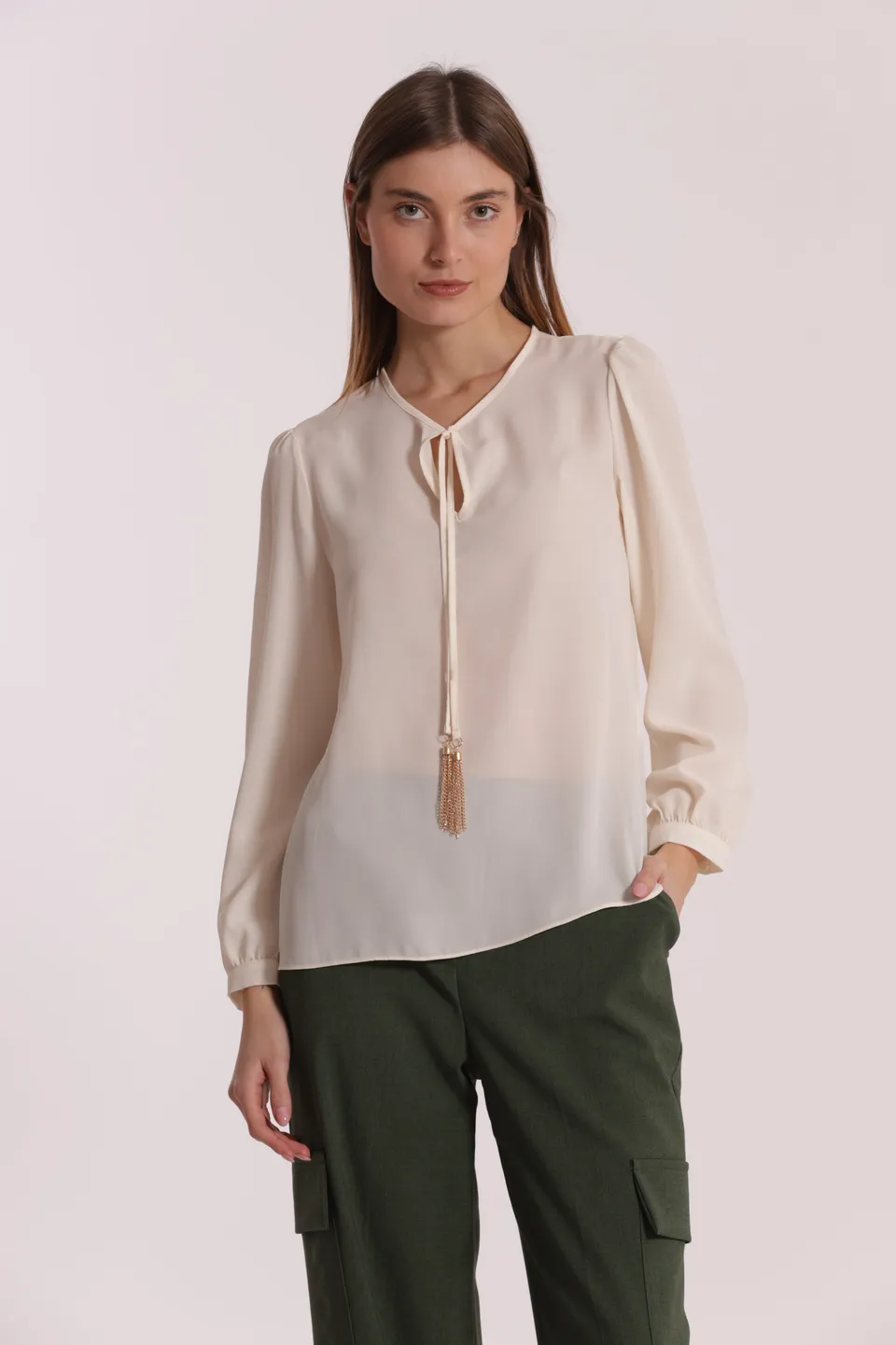 Mimi Mua Blusa con Fiocco camicetta nera con fiocco