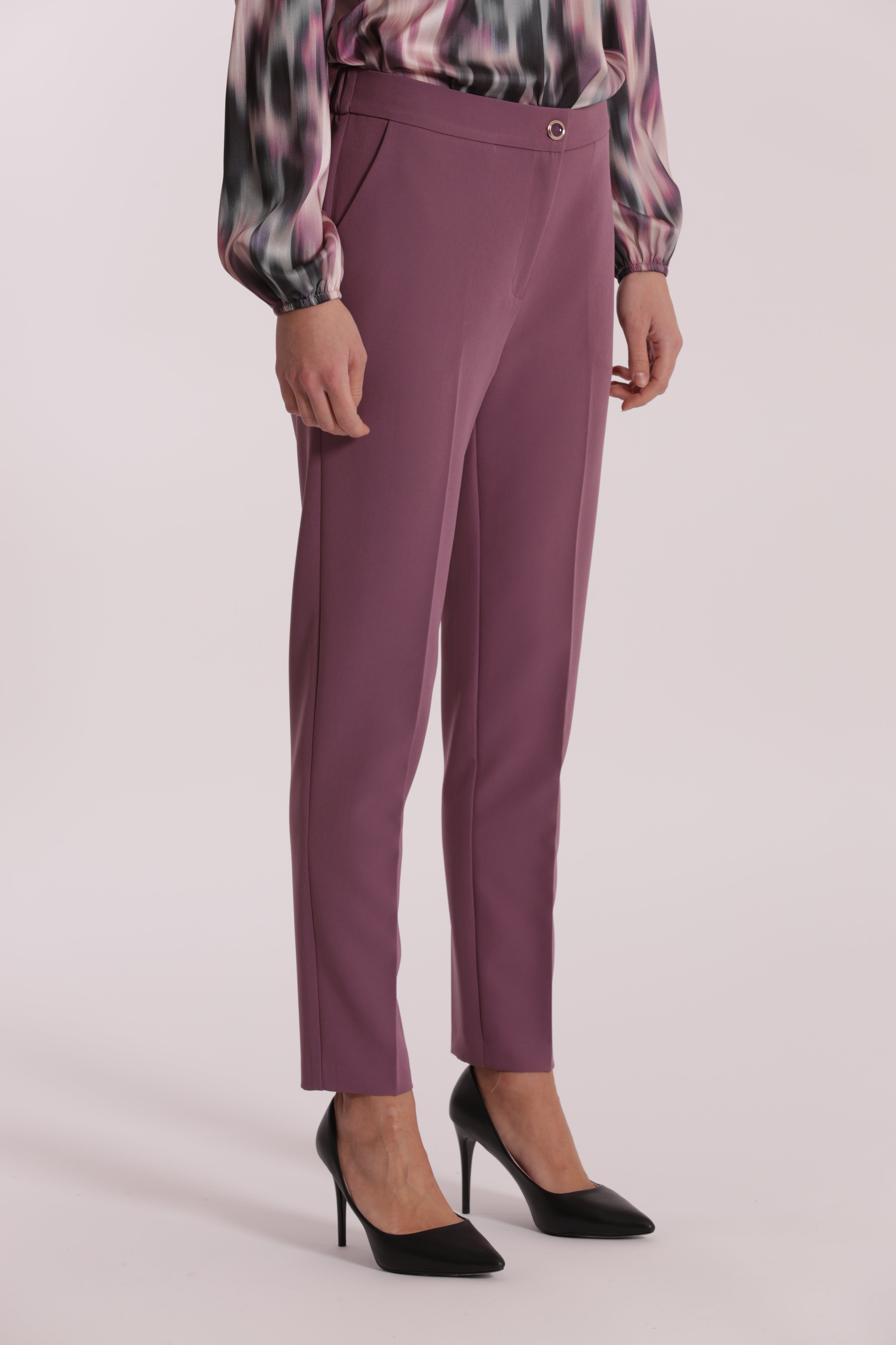 Mimi Mua Pantalone Sigaretta Elastico Nero Tecnico