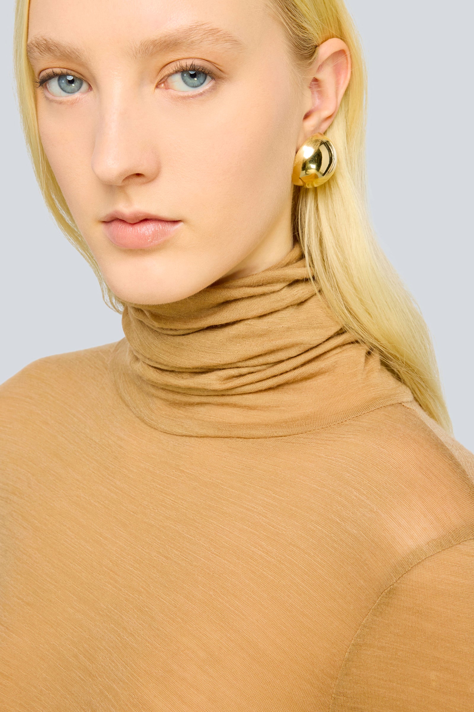 Semicouture Roxane dolcevita jersey lana cammello