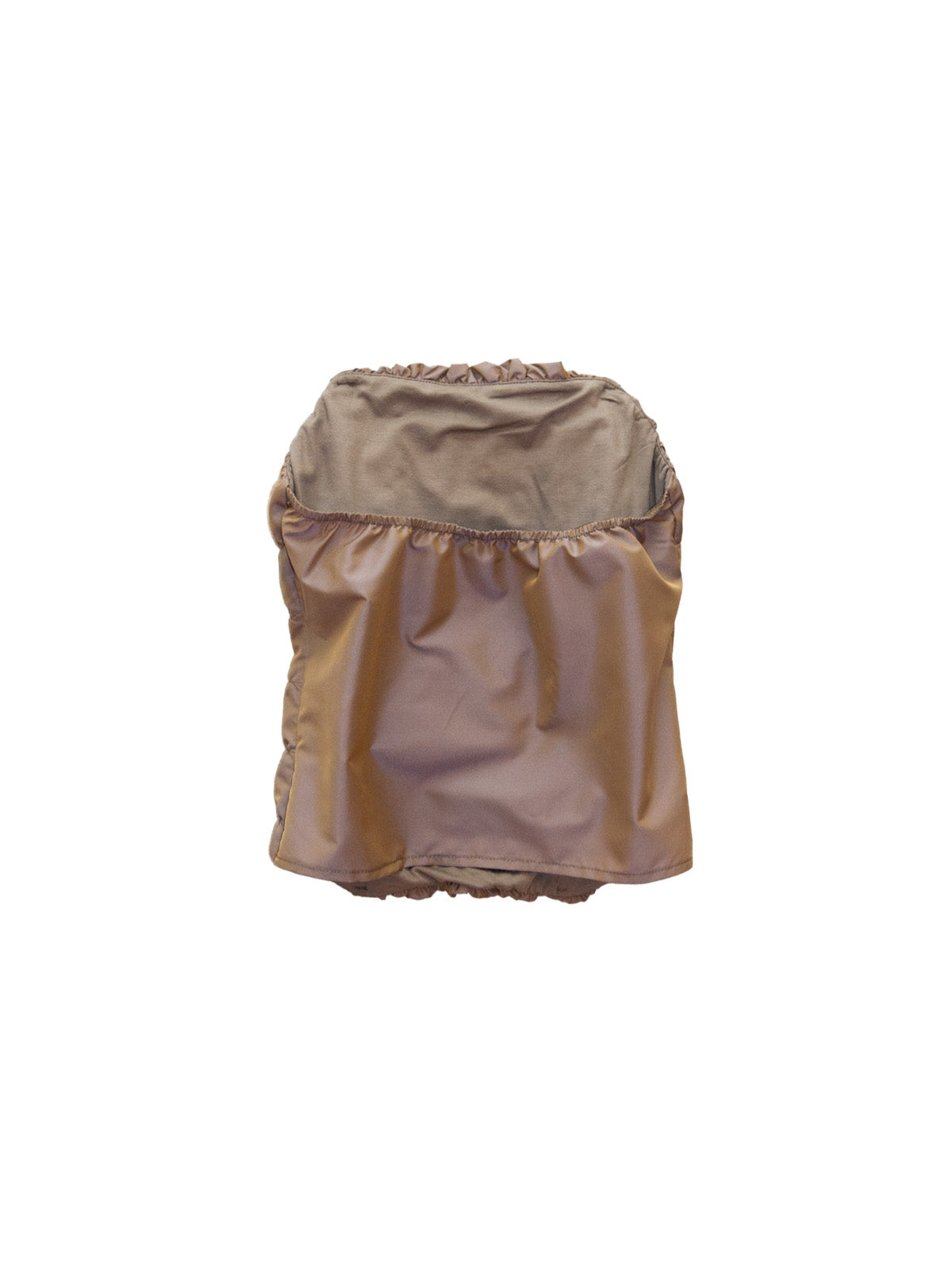 GiglioTigrato Milo Top corsetto seta taffetà fango