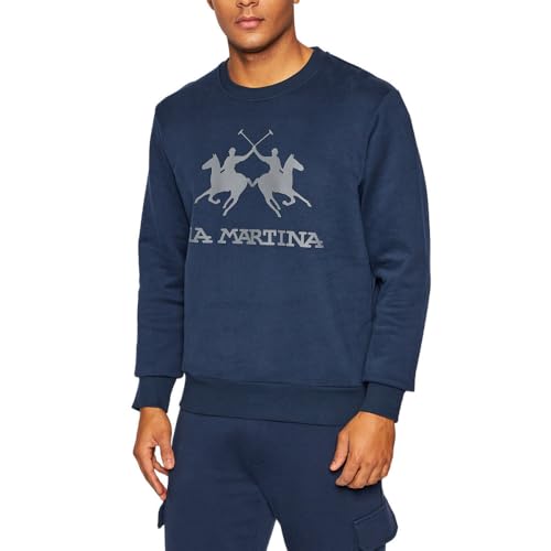 La Martina CCMF01 FP109 Felpa Uomo 4XL Cotone Blu