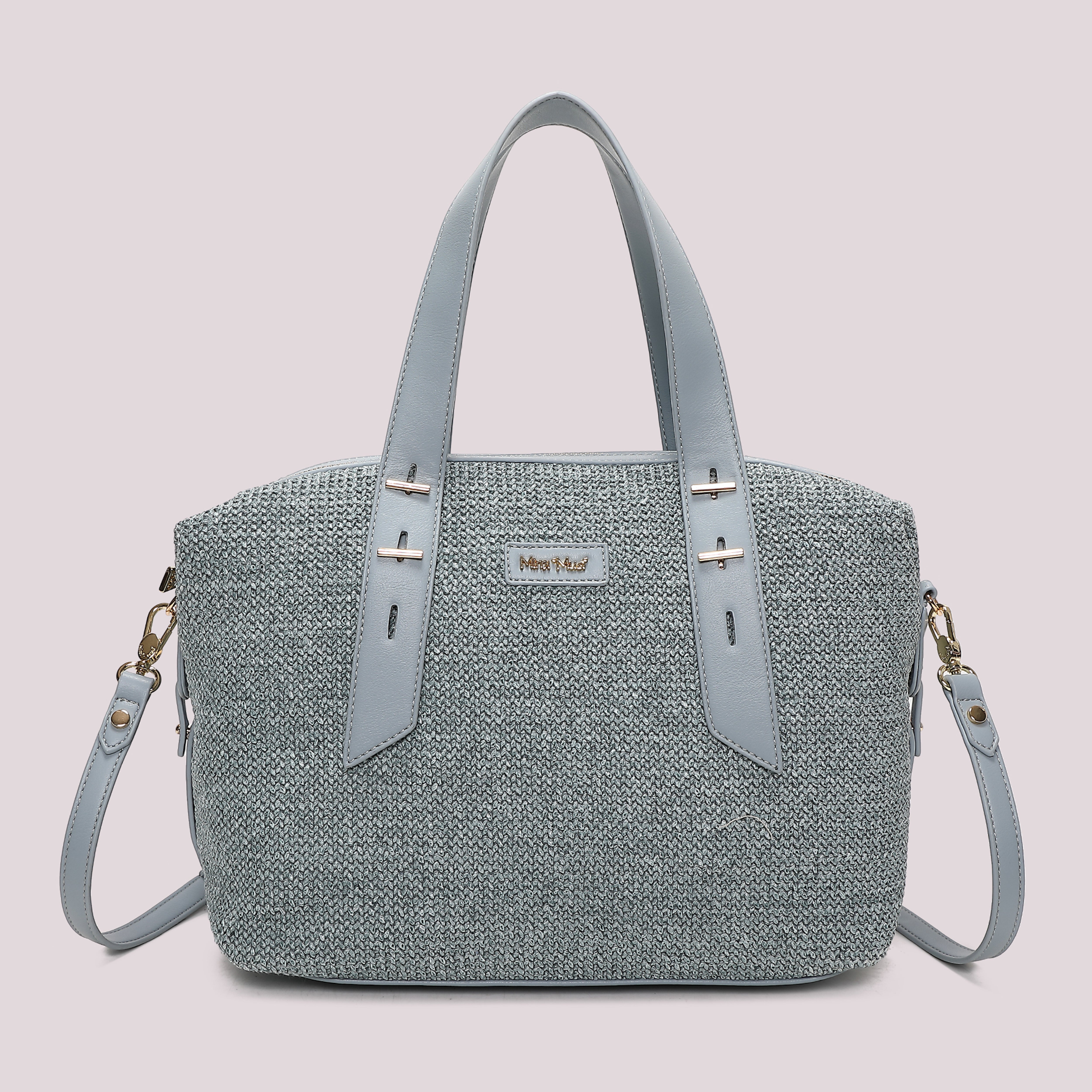Mimi Mua Borsa Bauletto in Paglia Beige