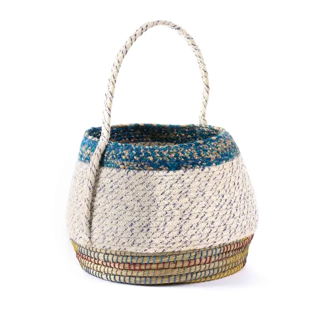 On Earth Layers cesto blu juta dia 21/24 cm