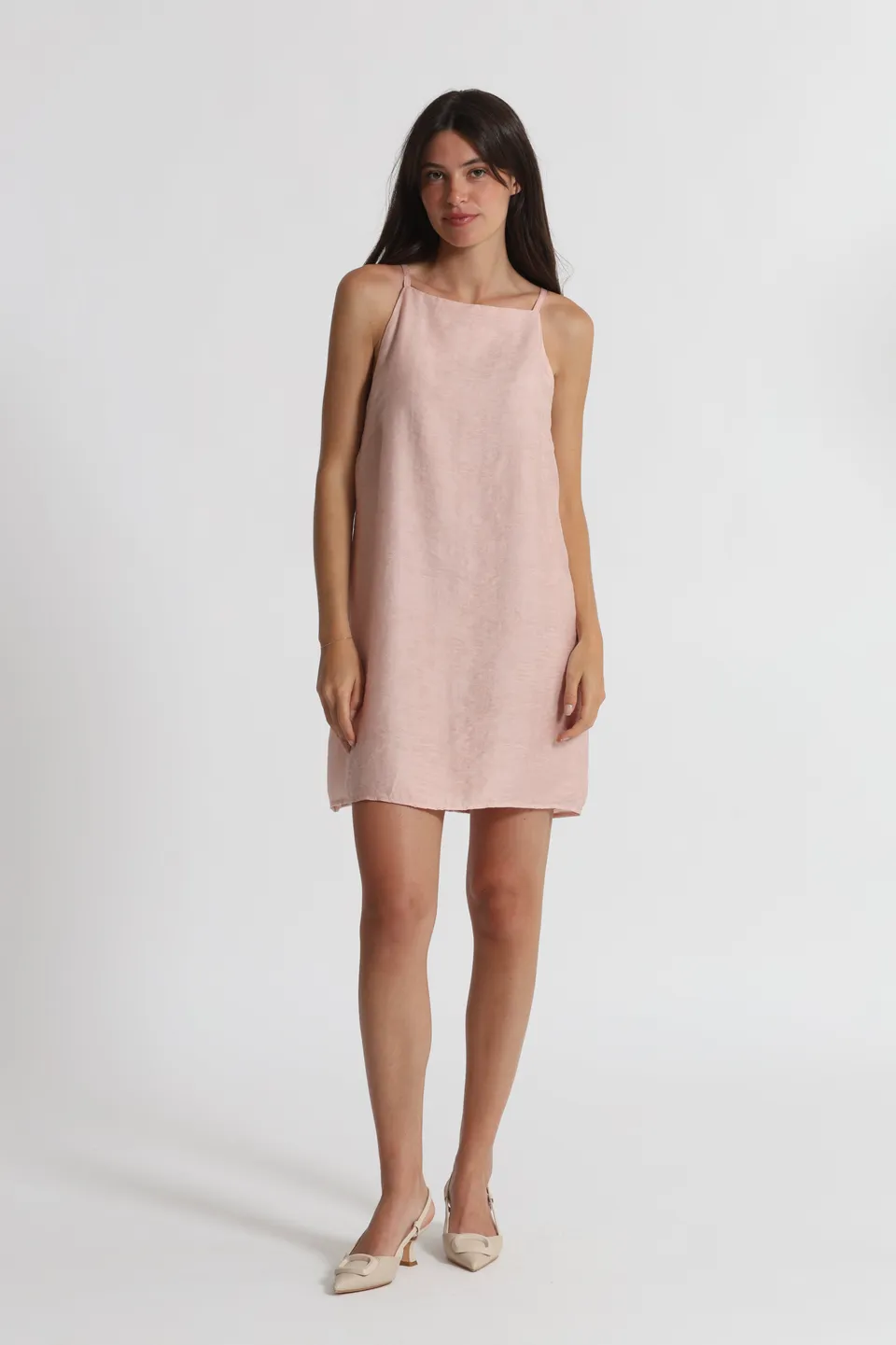 Mimi Mua Abito Corto Jacquard Rosa Raffinato