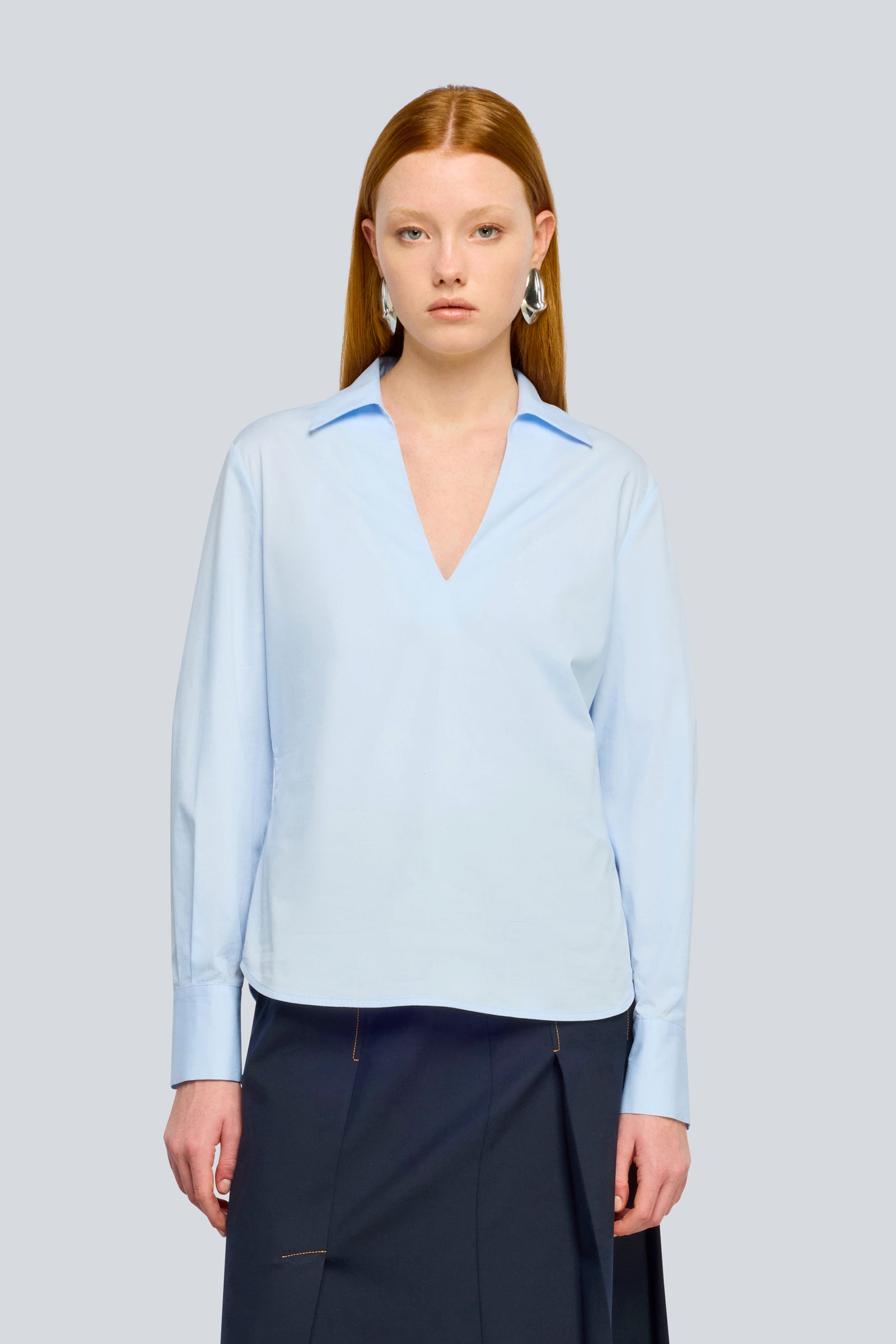 Semicouture Joanne Y6WK08 camicia azzurro cielo popeline