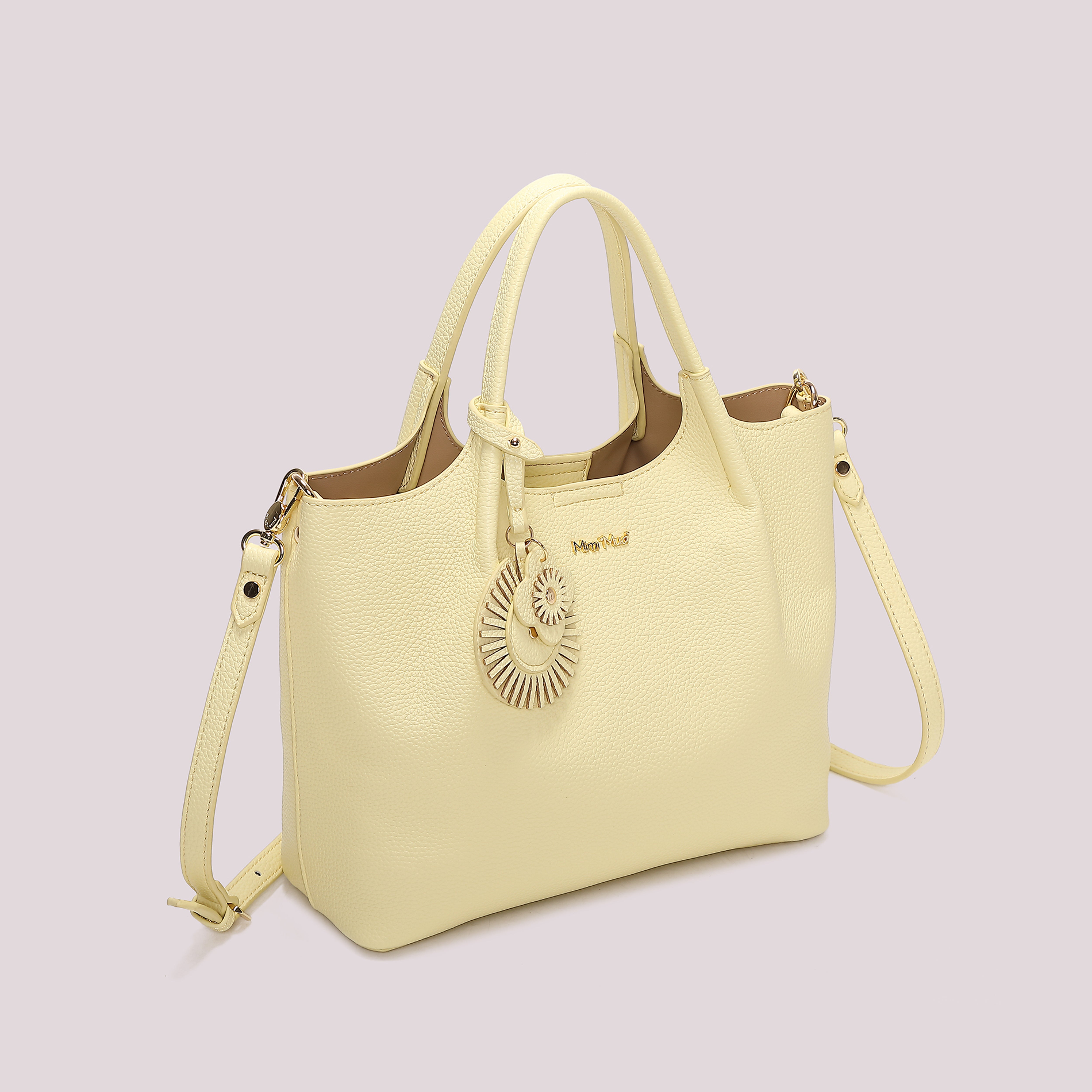 Mimi Mua Borsa a Mano Charm Fiore Bianca