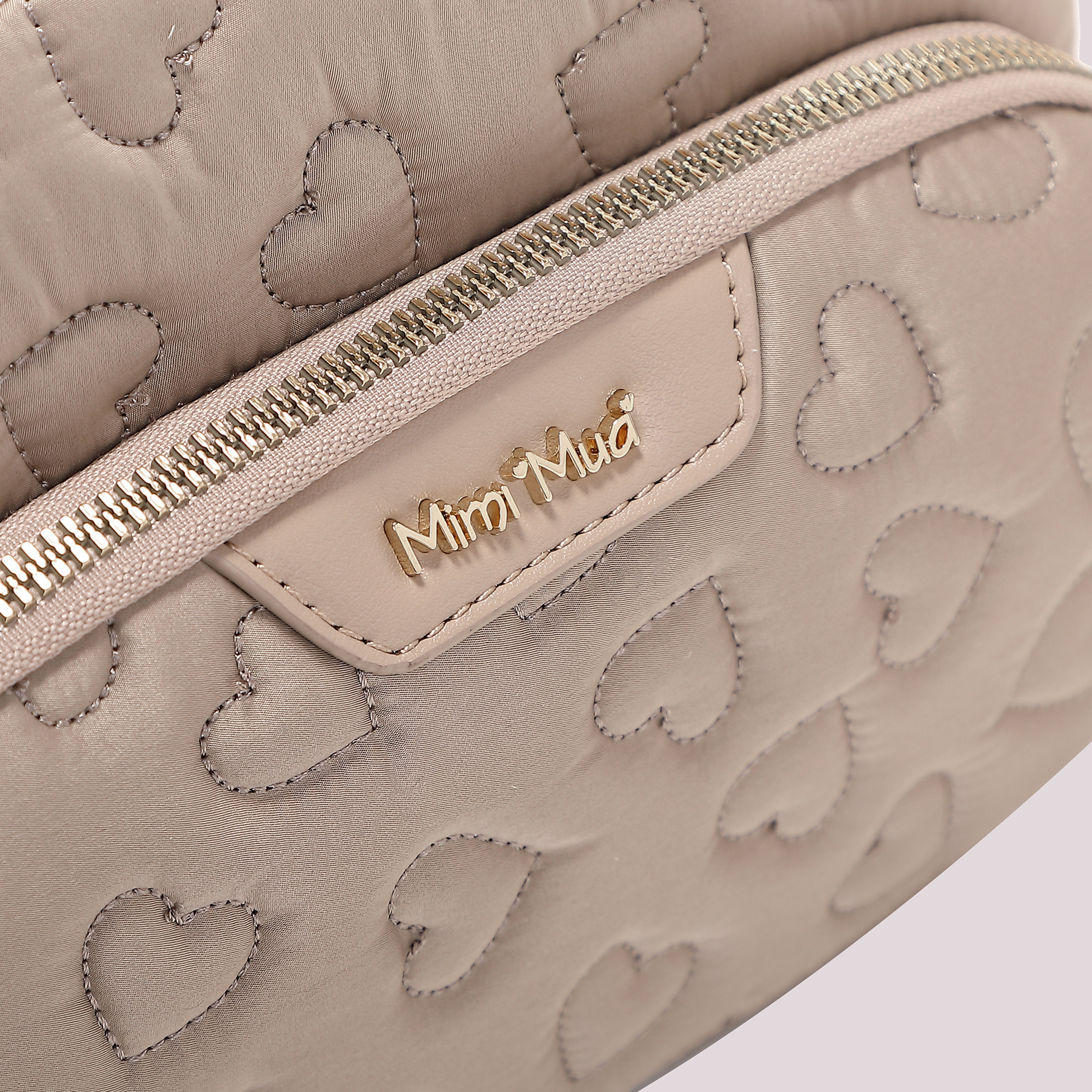 Mimi Mua Beauty Case Trapuntata Pochette Nero Cuori