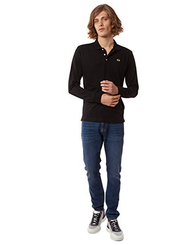 La Martina Man polo slim fit nera manica lunga L