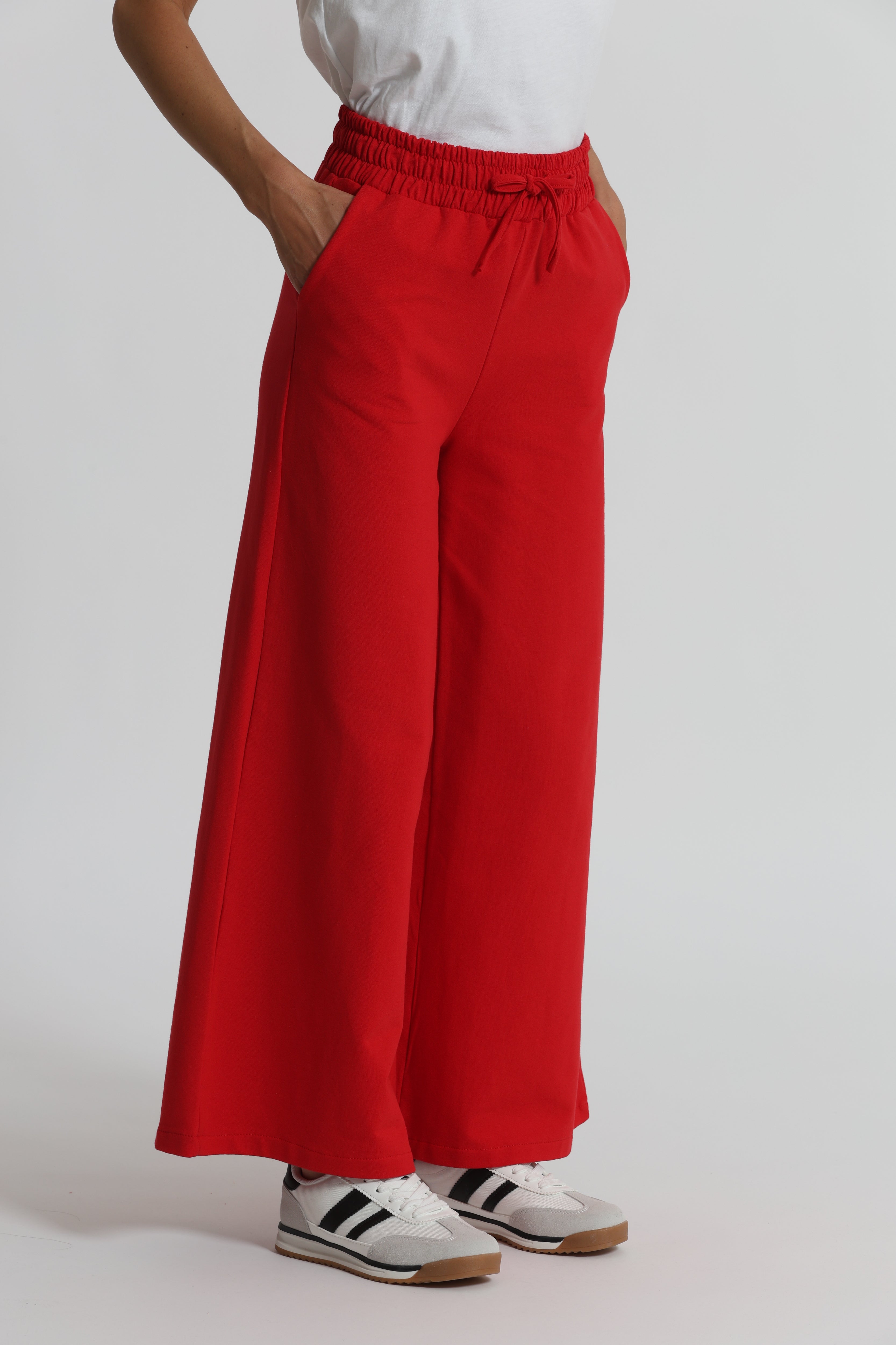Mimi Mua Pantalone Felpa Coulisse Cotone Rosso