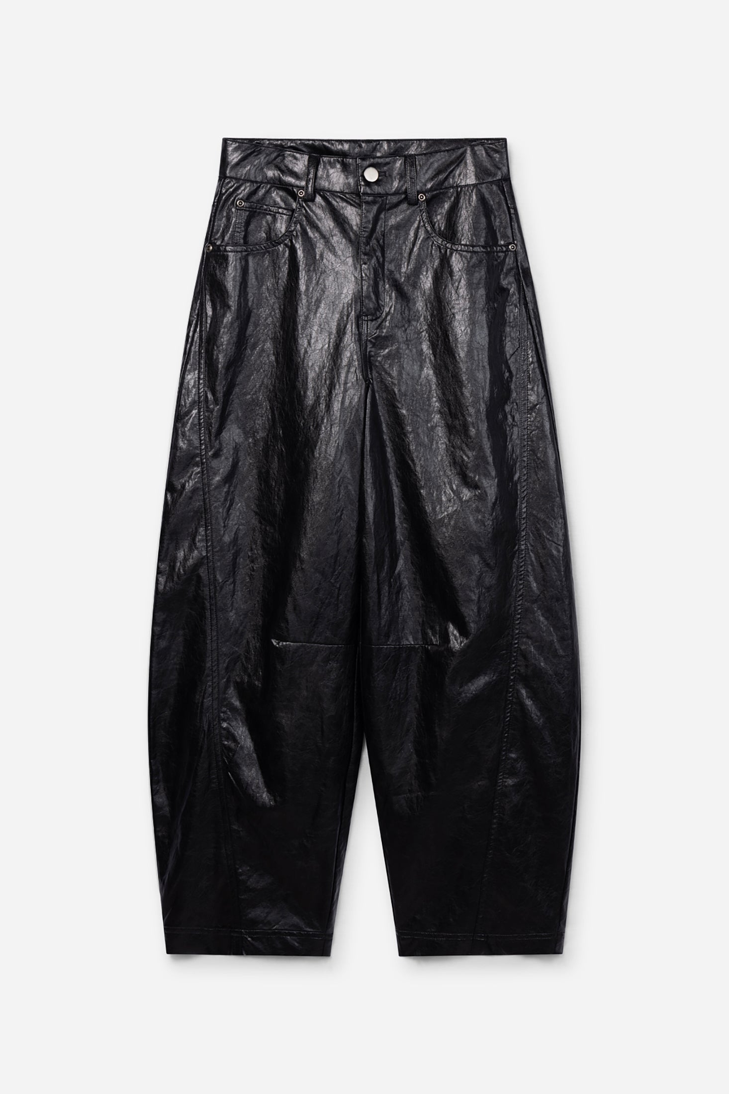 Aaiko Quinn pantaloni neri effetto pelle