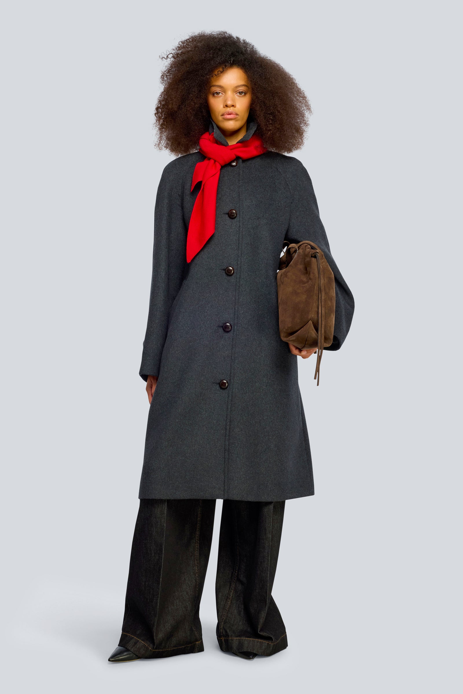 Semicouture Laurel Cappotto Panno Lungo Svasato