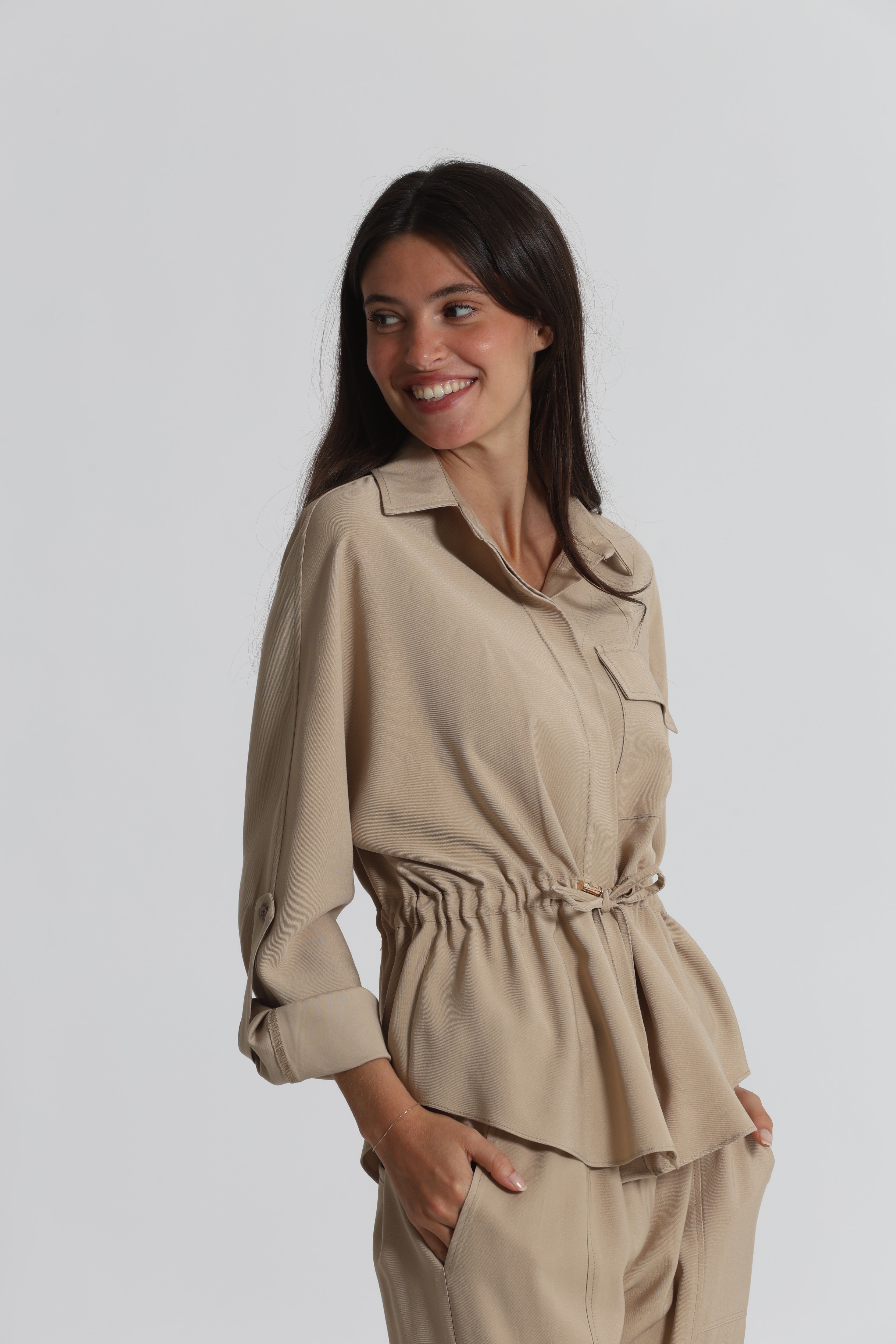 Mimi Mua Cinturino Regolabile camicia viscosa donna