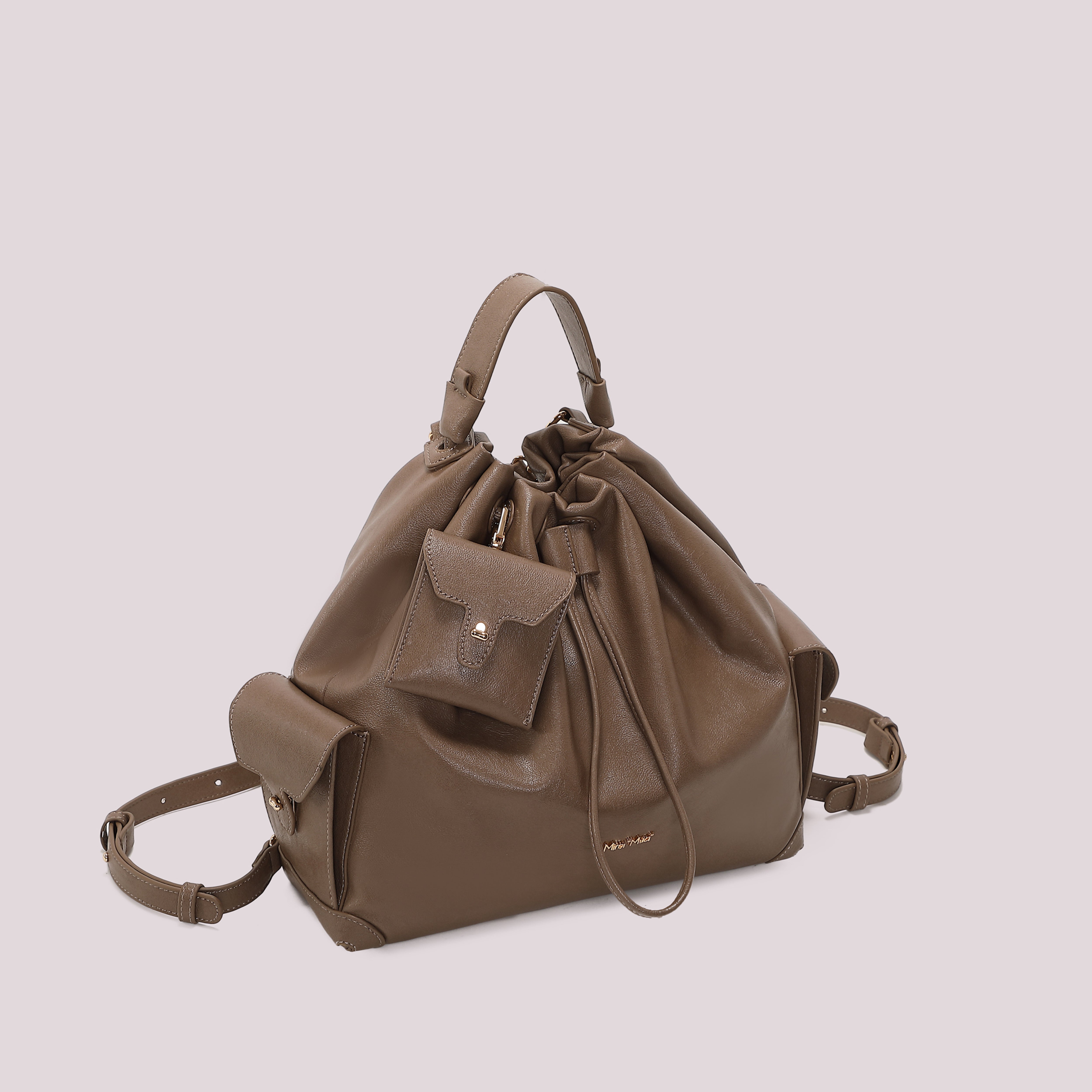 Mimi Mua zaino con tasche nero similpelle