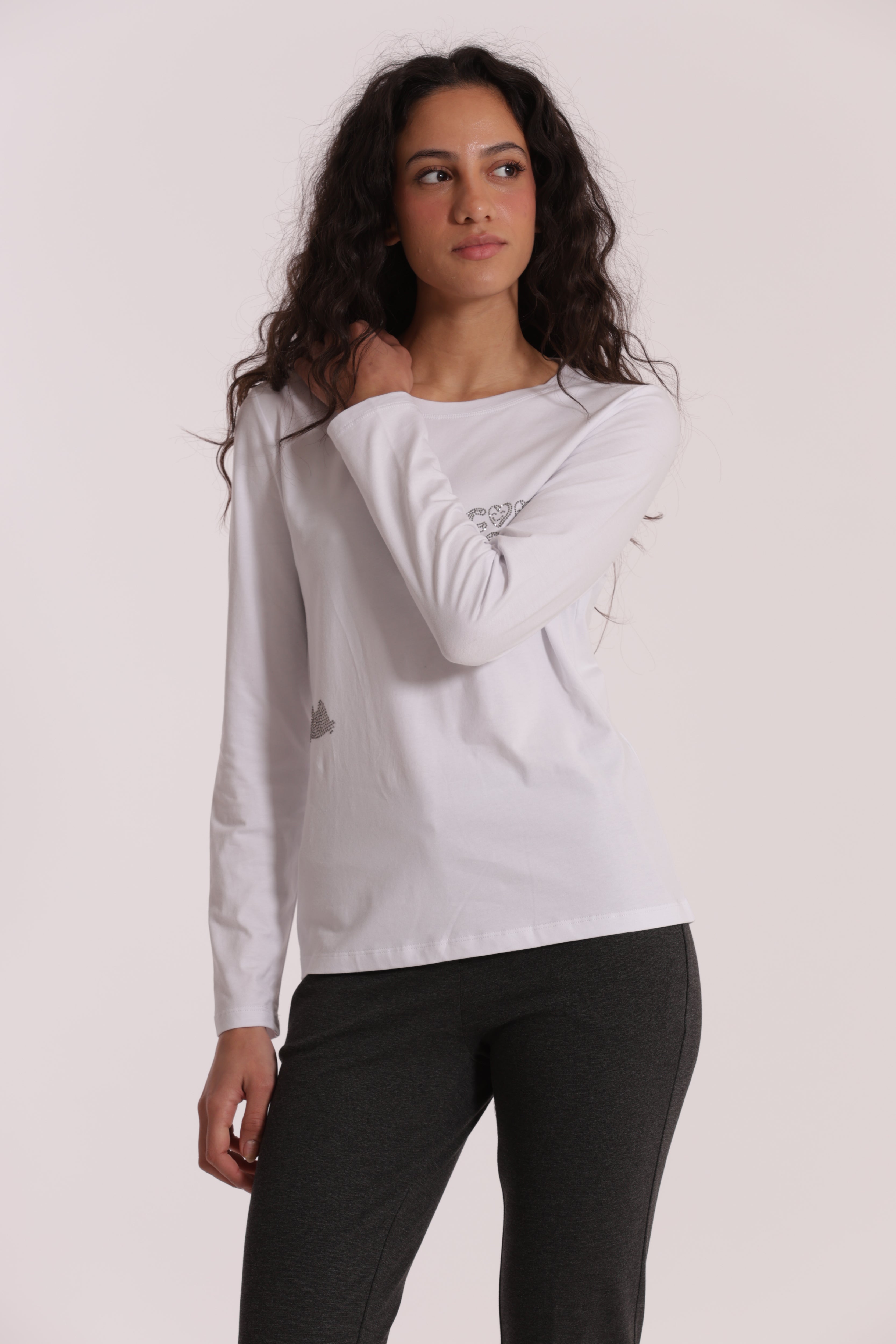 Mimi Mua T-Shirt Cool Cat Bianco