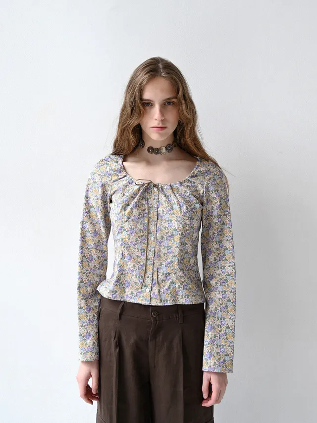 GiglioTigrato Nina Top II blusa bloomy cotone cropped