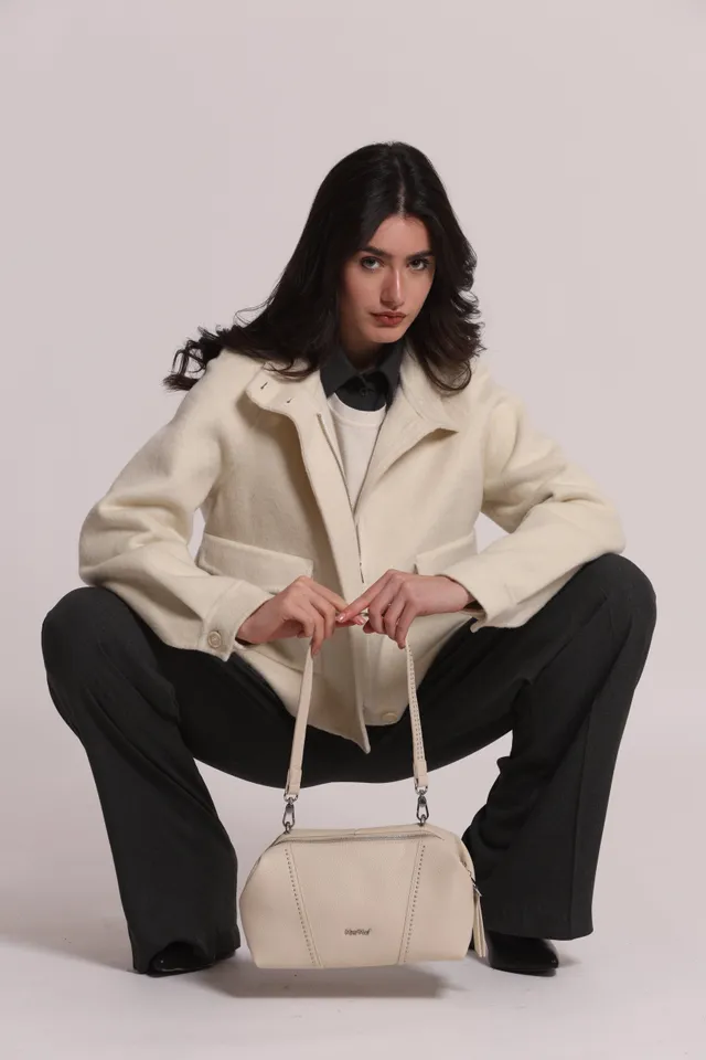 Mimi Mua Borsa a Spalla Piccole Borchie Ecopelle
