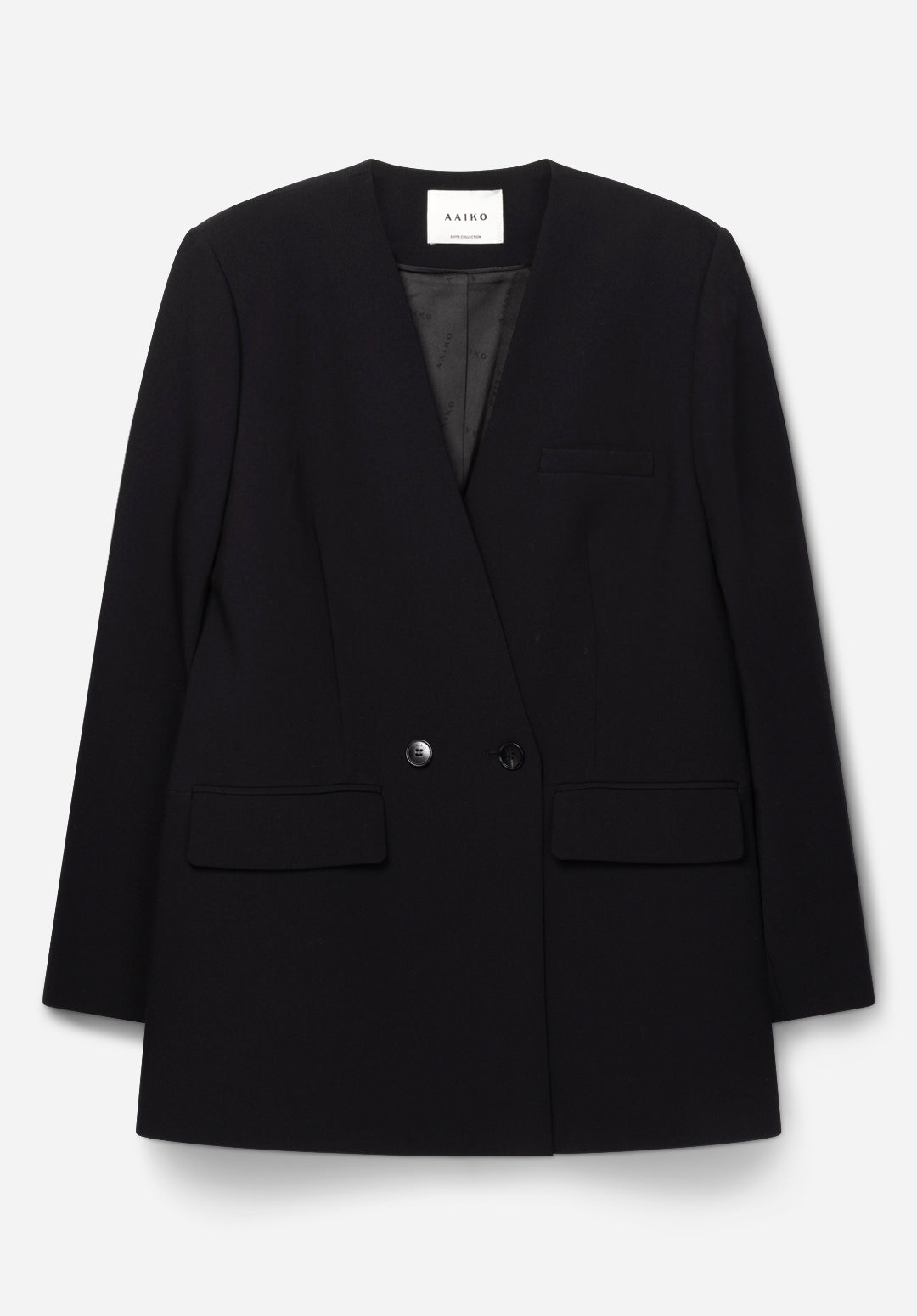 Aaiko Luray blazer nero doppiopetto