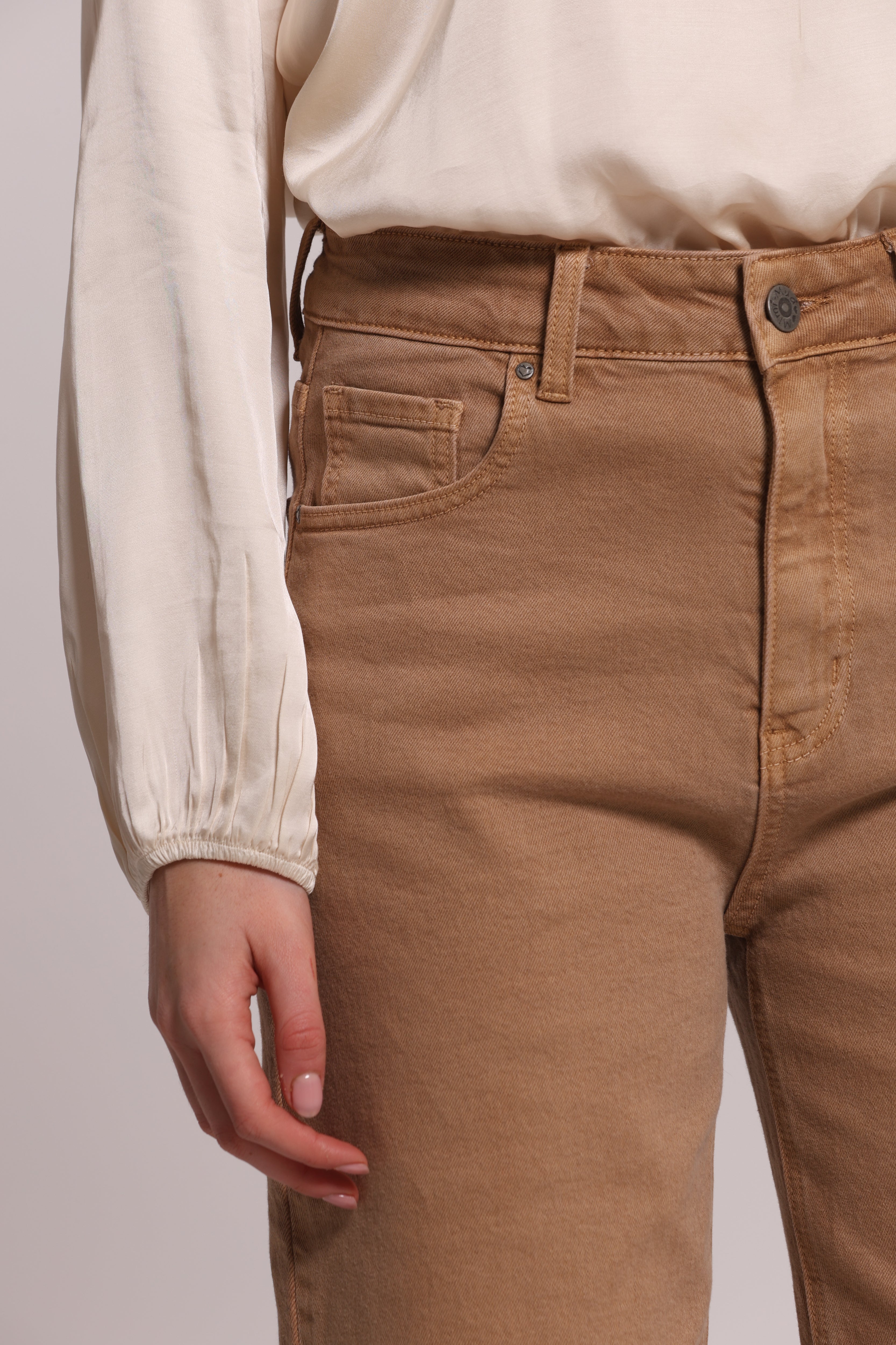 Mimi Mua Jeans Palazzo Colorato Cammello