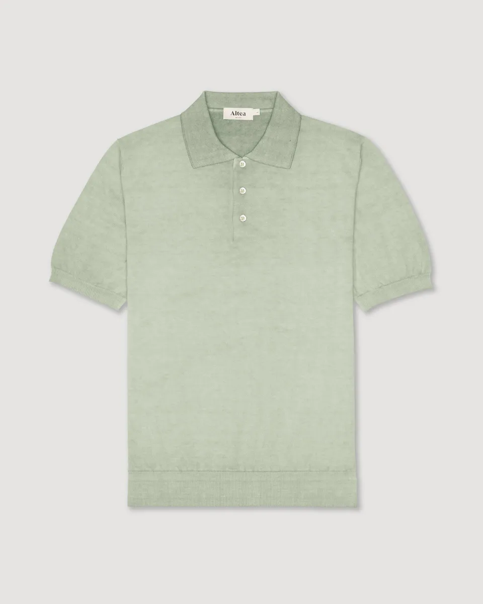 Altea polo maglia cotone manica corta salvia