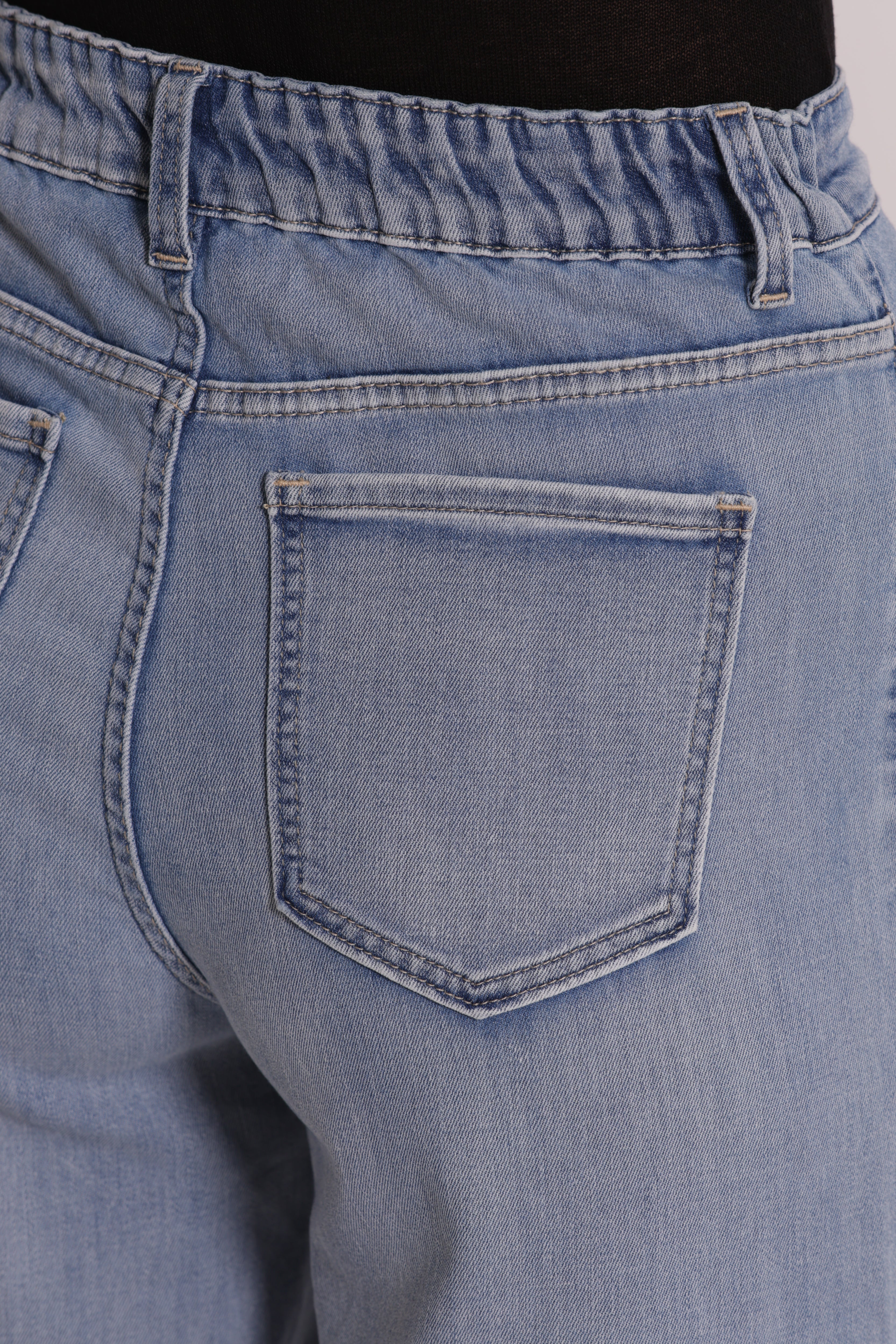 Mimi Mua Jeans Palazzo jeans blu chiaro elastico
